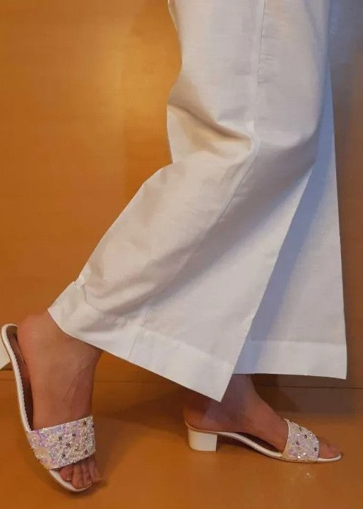 Zardi White cotton palazzo ZT209 Women 1pcs