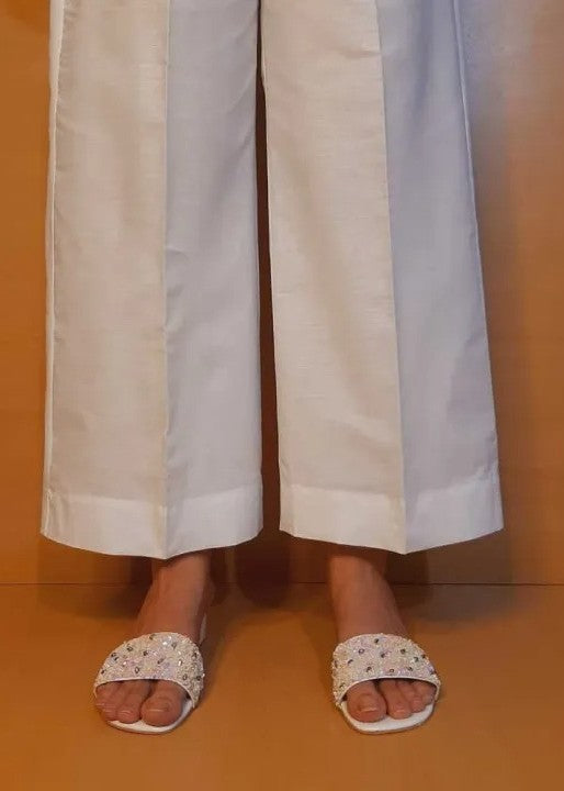 Zardi White cotton palazzo ZT209 Women 1pcs