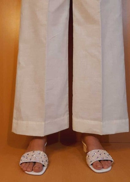 Zardi off white Cotton palazzo ZT209 Women 1pcs