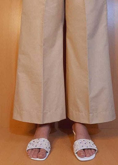 Zardi Beige cotton palazzo ZT209 Women 1pcs