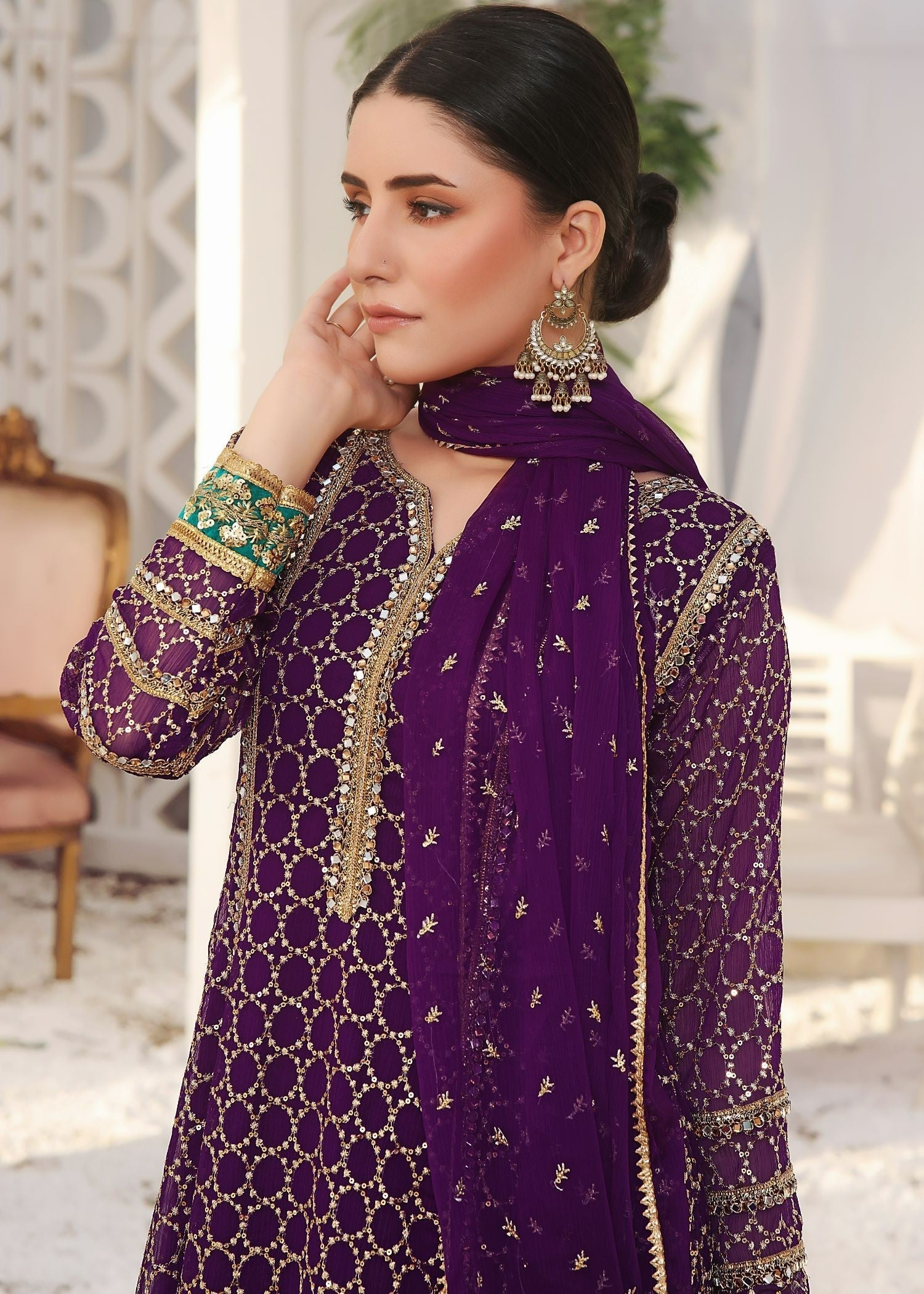 Ayesha Closet Shehzadi Purple Women 3pcs