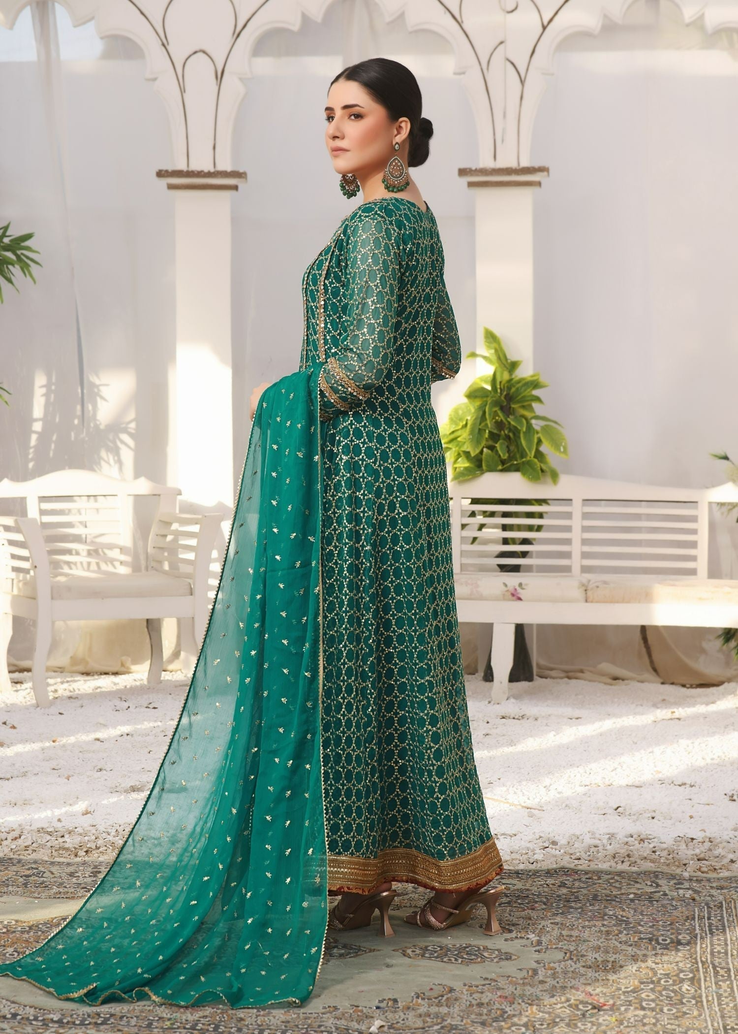 Ayesha Closet Shehzadi Sea Green Women 3pcs
