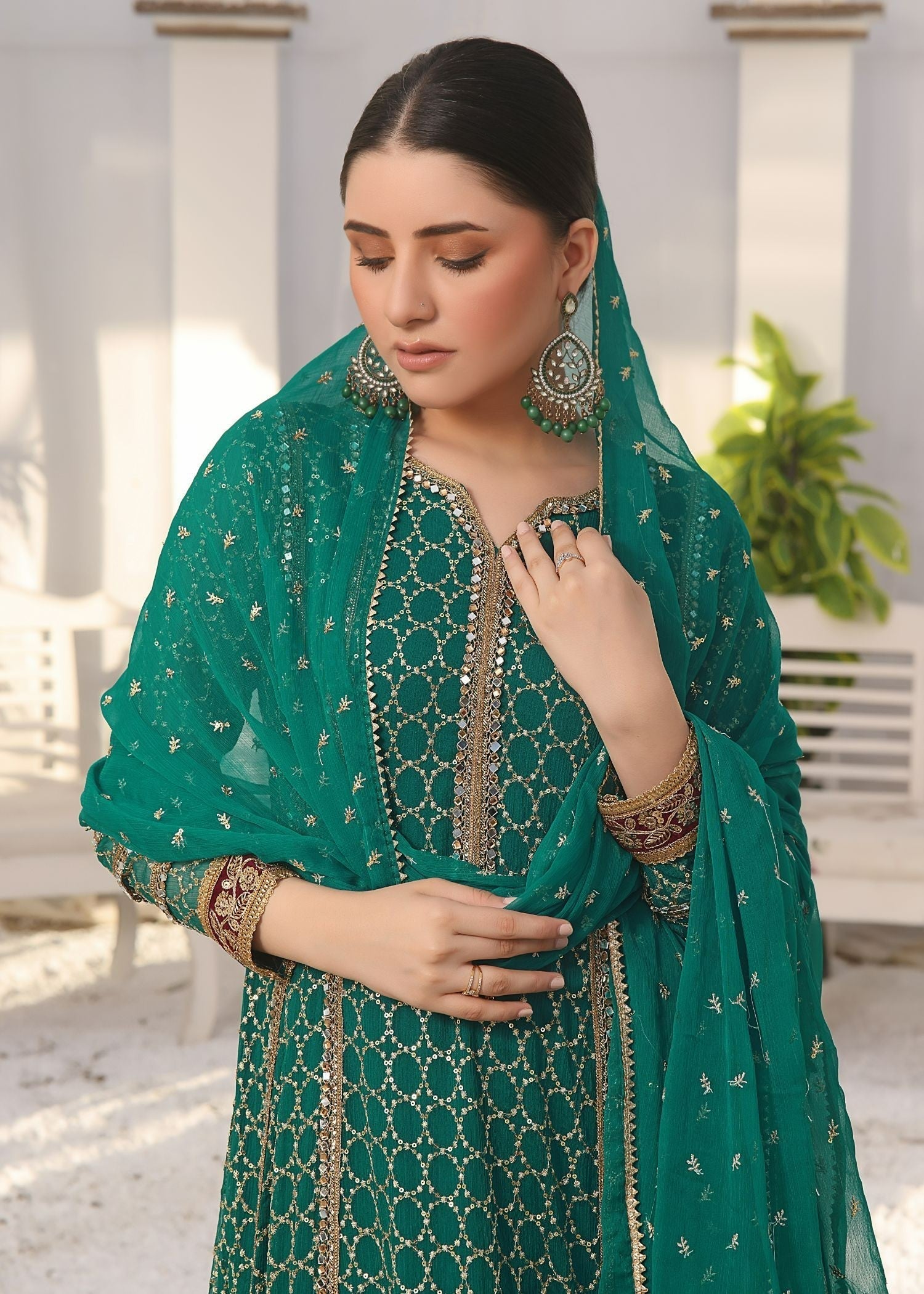 Ayesha Closet Shehzadi Sea Green Women 3pcs