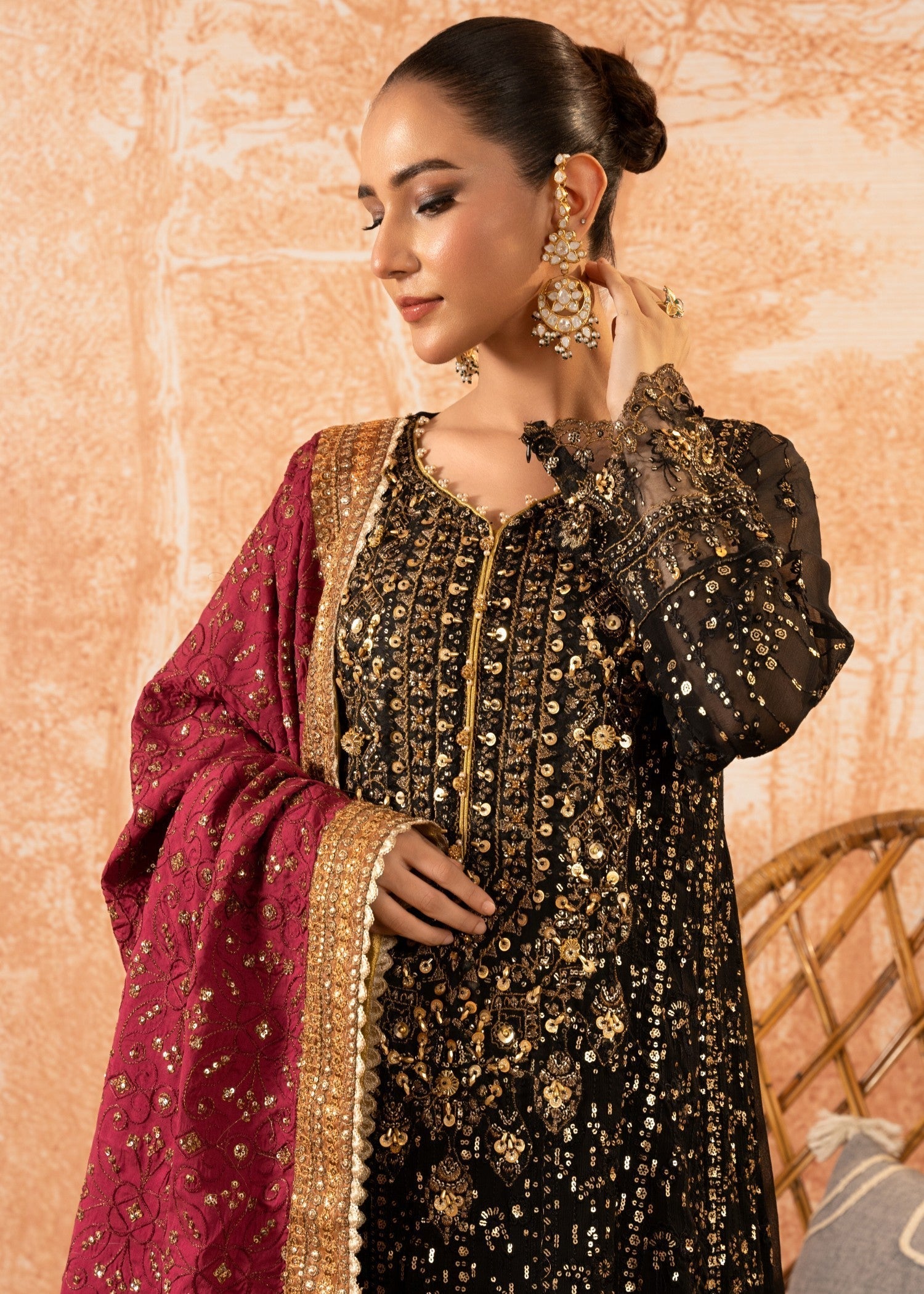 Malhaar ML BA AL 3864 Black Women 3pcs