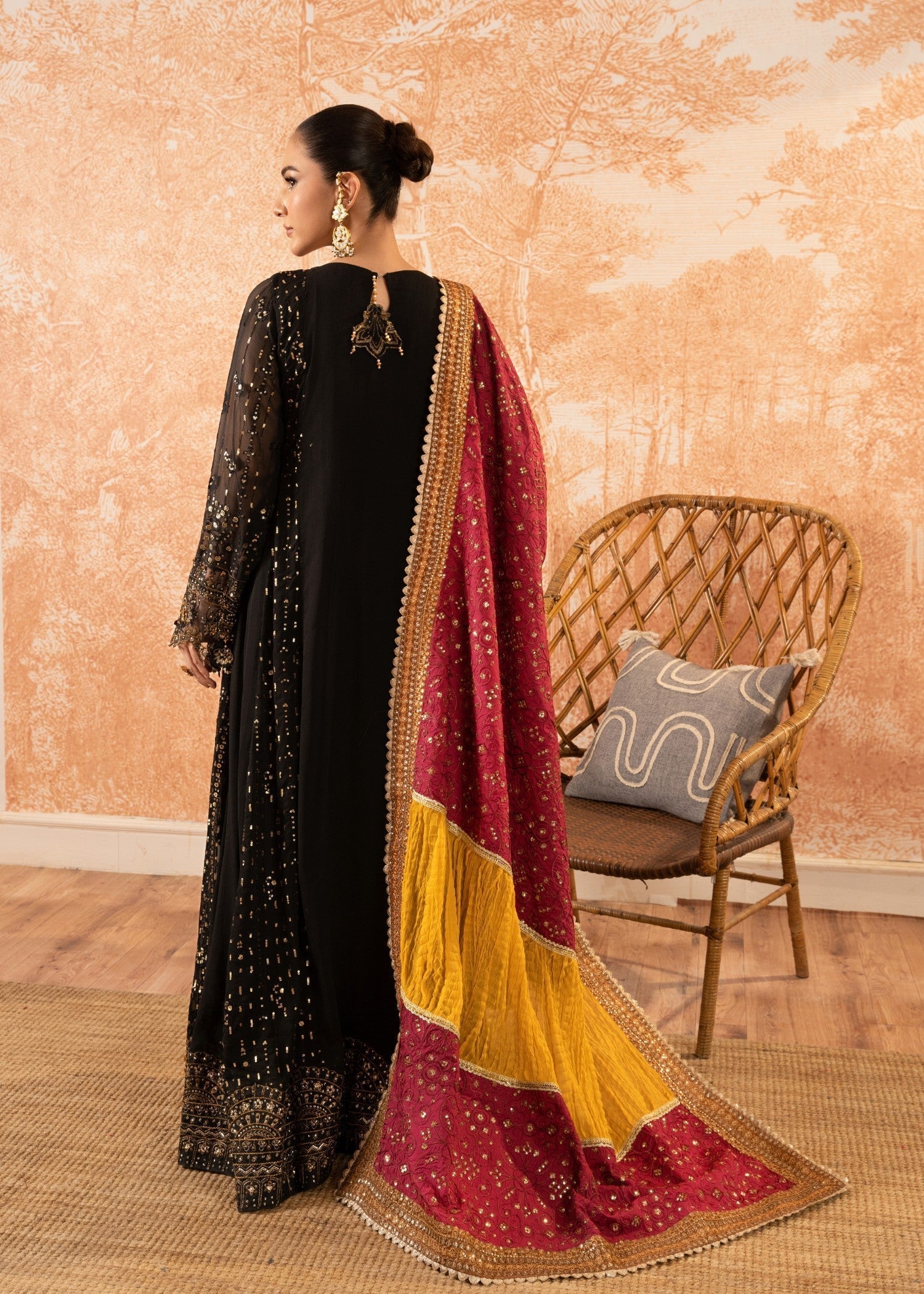 Malhaar ML BA AL 3864 Black Women 3pcs