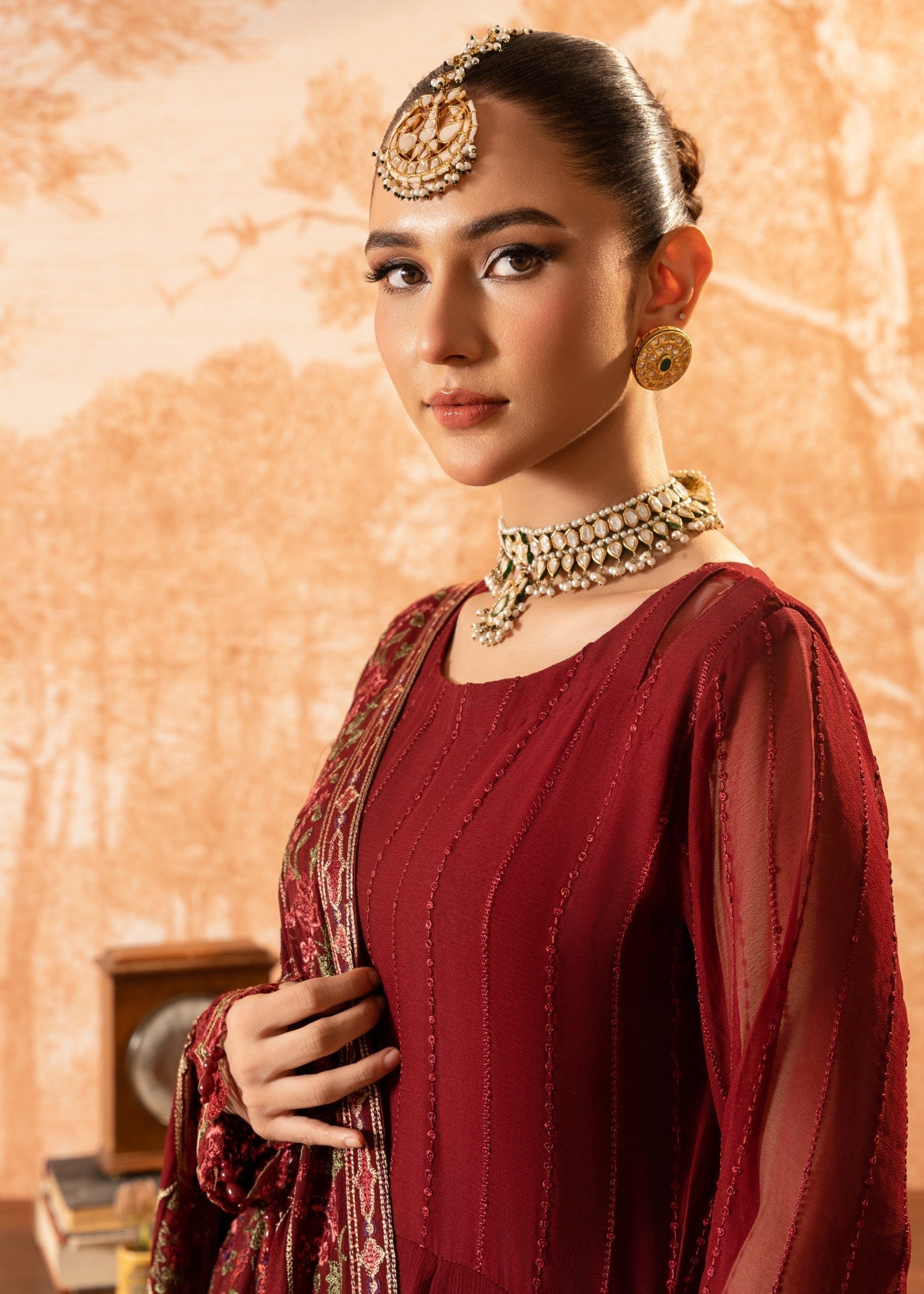 Malhaar Baaya 24 AL 3885 claret Women 3pcs