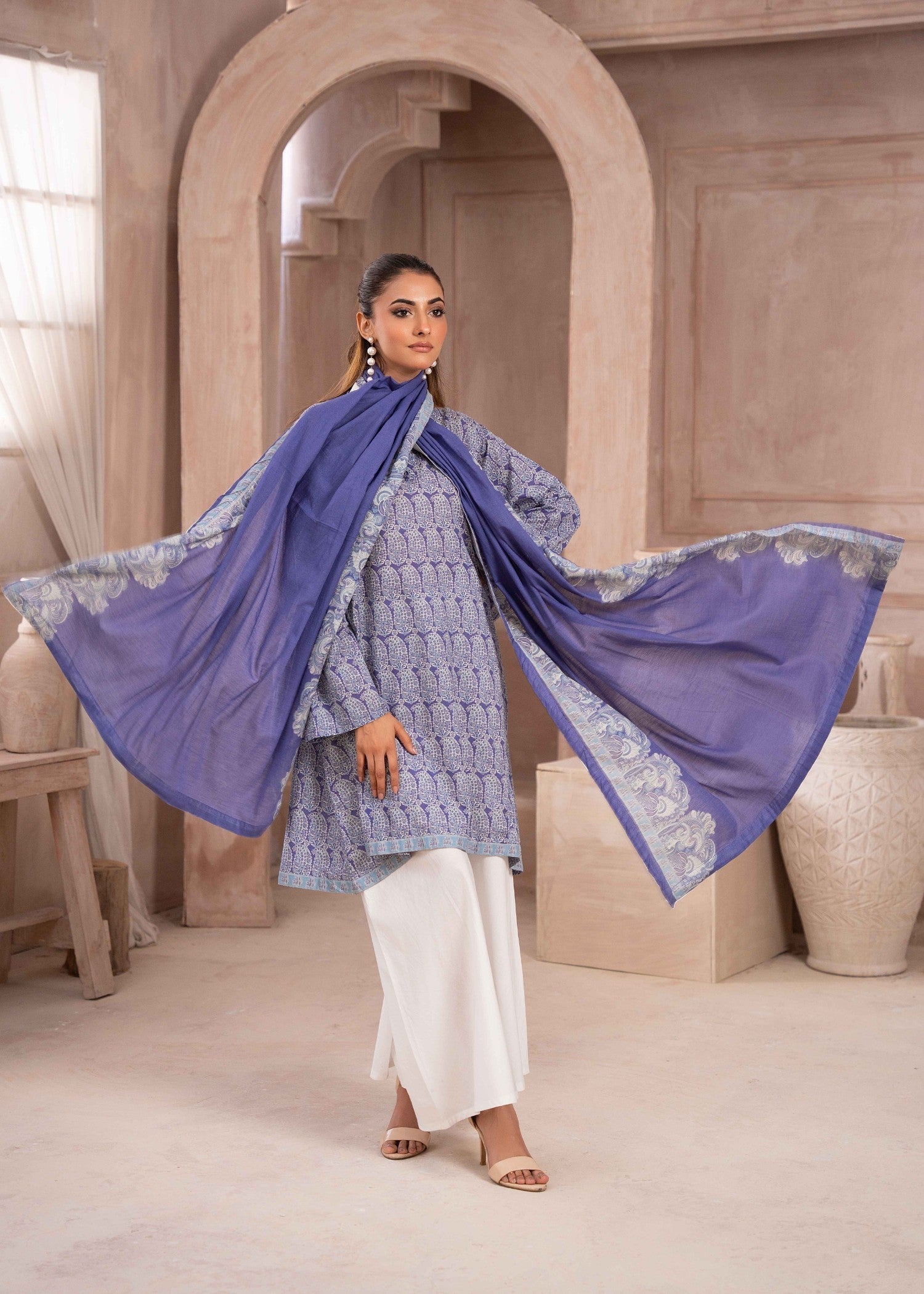 AYLA STUDIO Printed essential Suit KH 003 Paisley Passion Women 3pcs