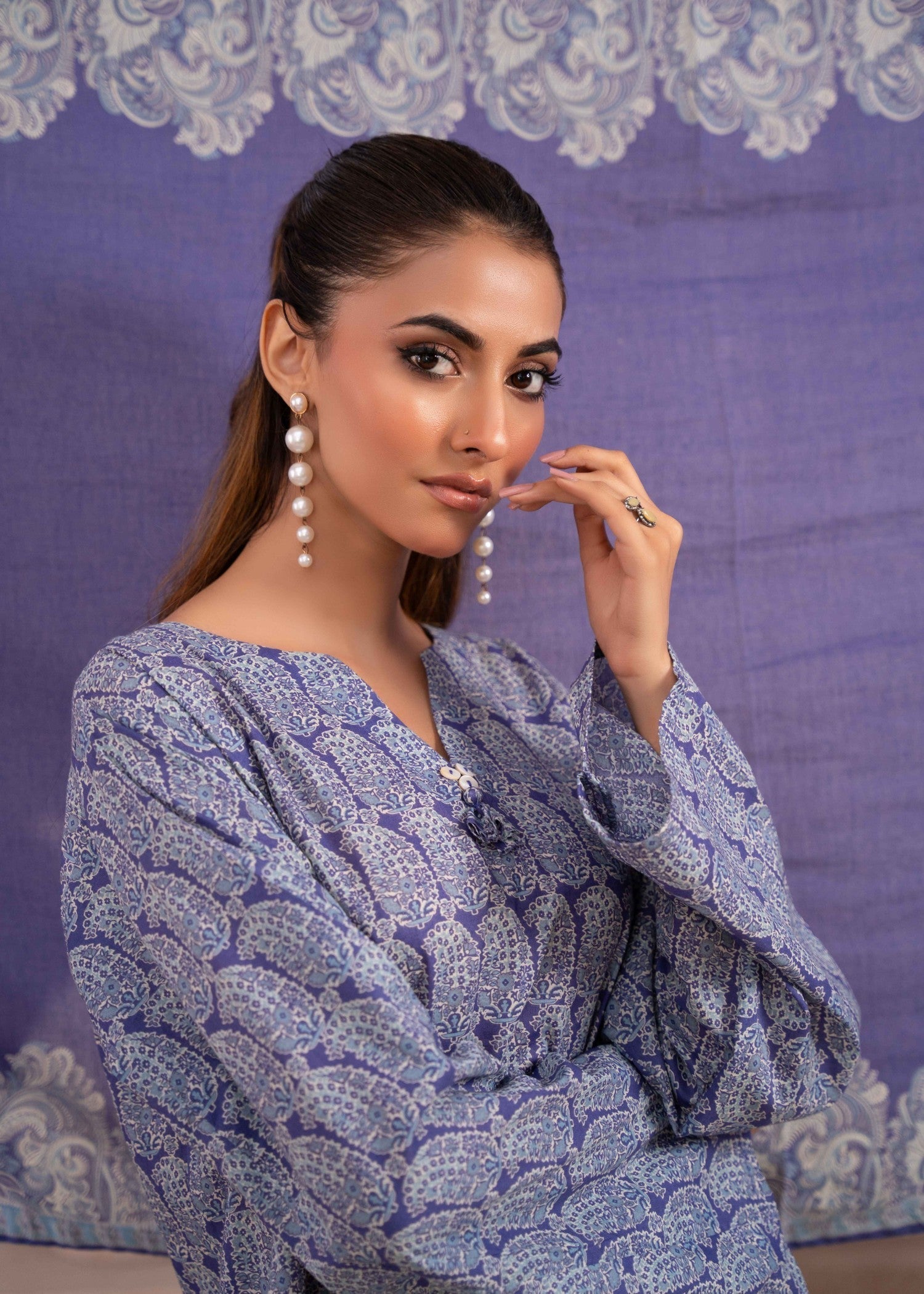 AYLA STUDIO Printed essential Suit KH 003 Paisley Passion Women 3pcs