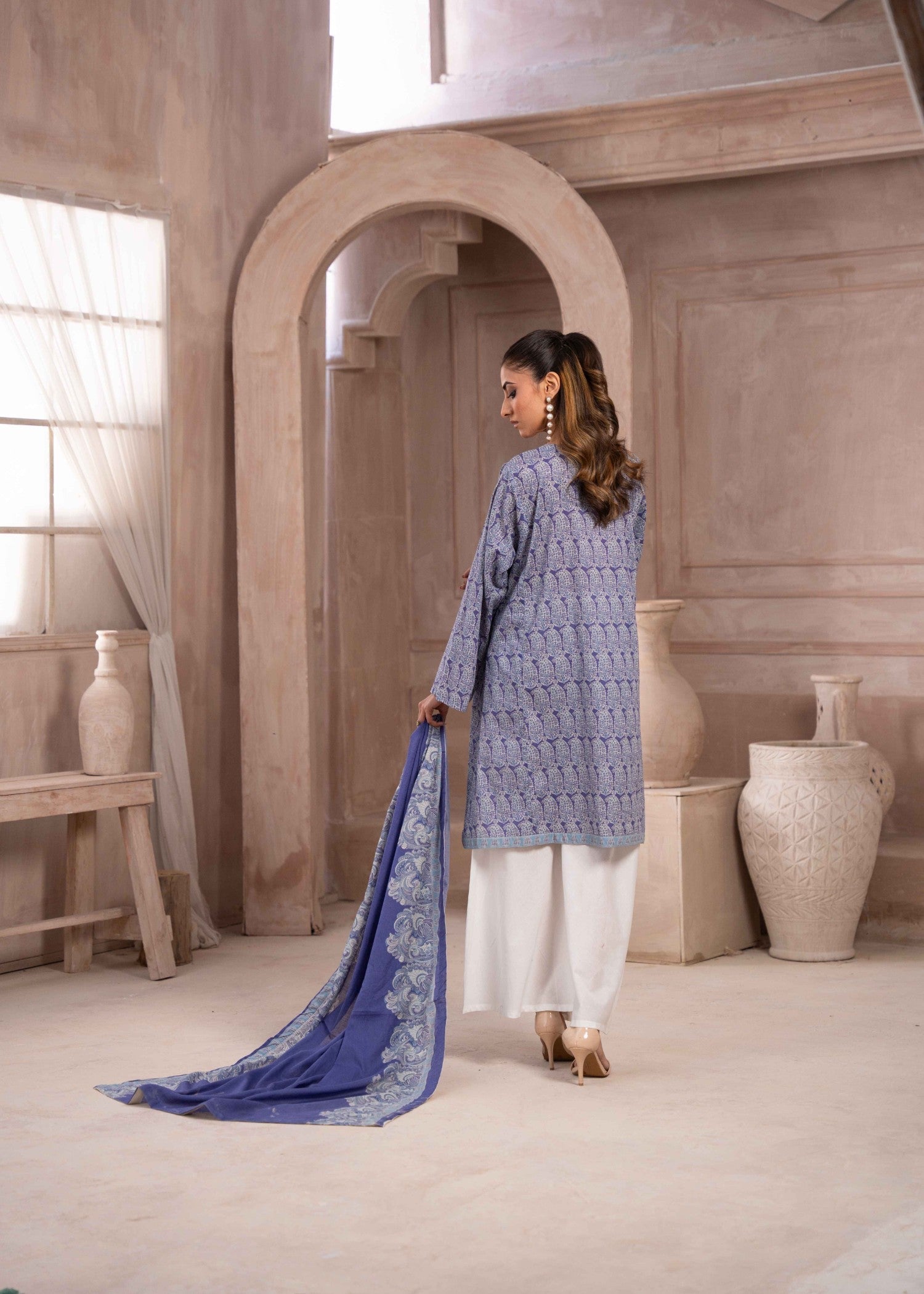 AYLA STUDIO Printed essential Suit KH 003 Paisley Passion Women 3pcs