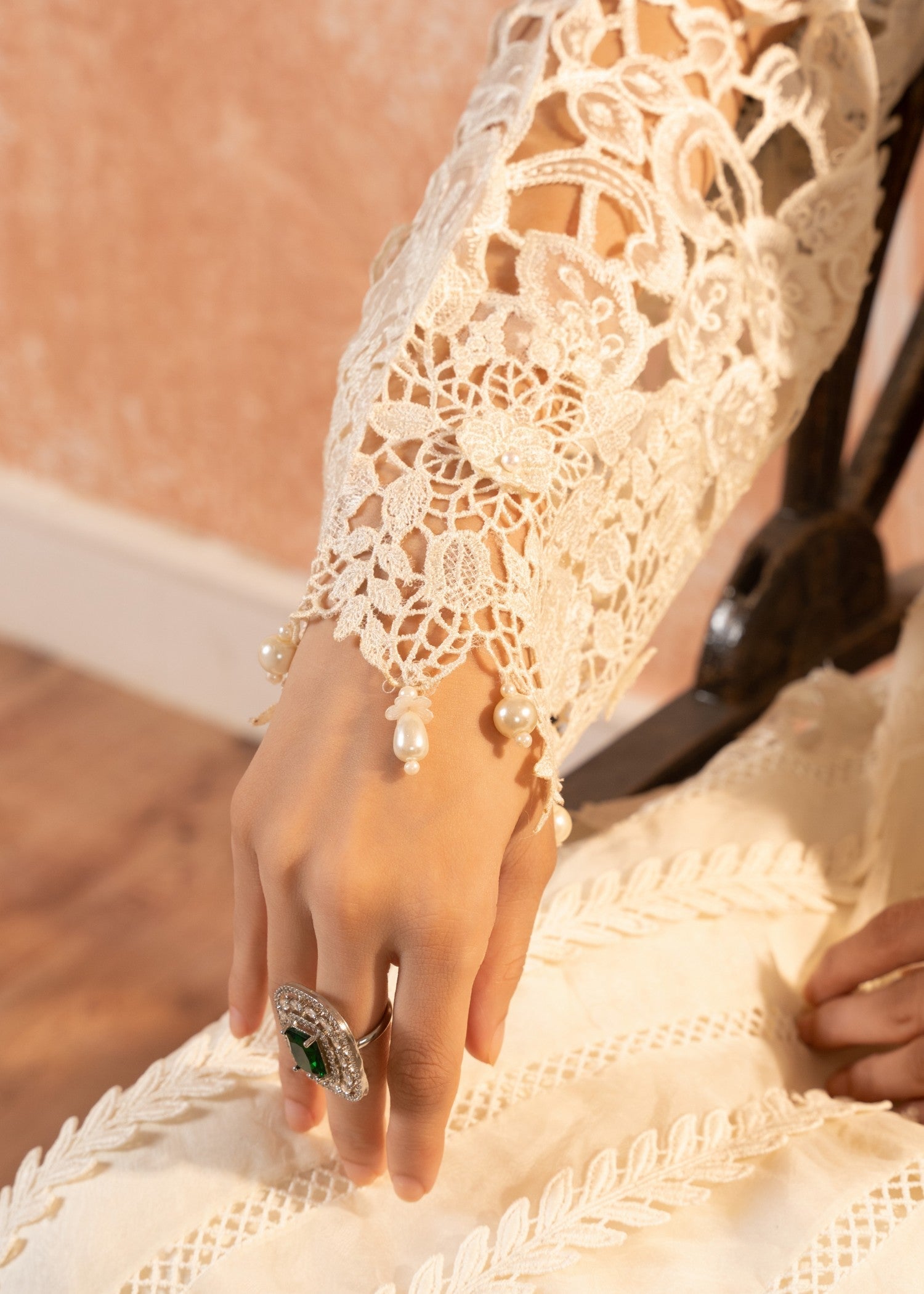 Malhaar Baaya AL 3999 pearl white Women 3pcs