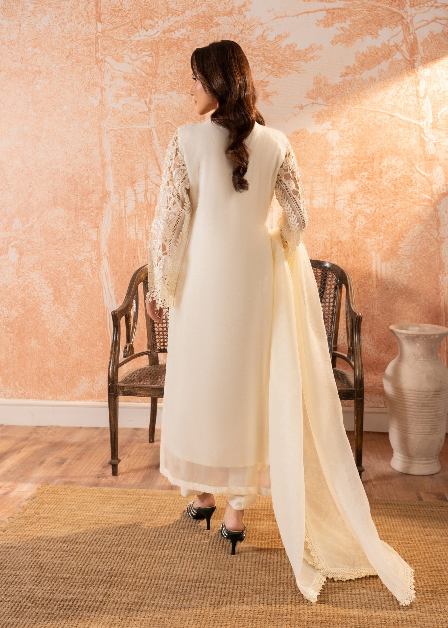 Malhaar Baaya AL 3999 pearl white Women 3pcs