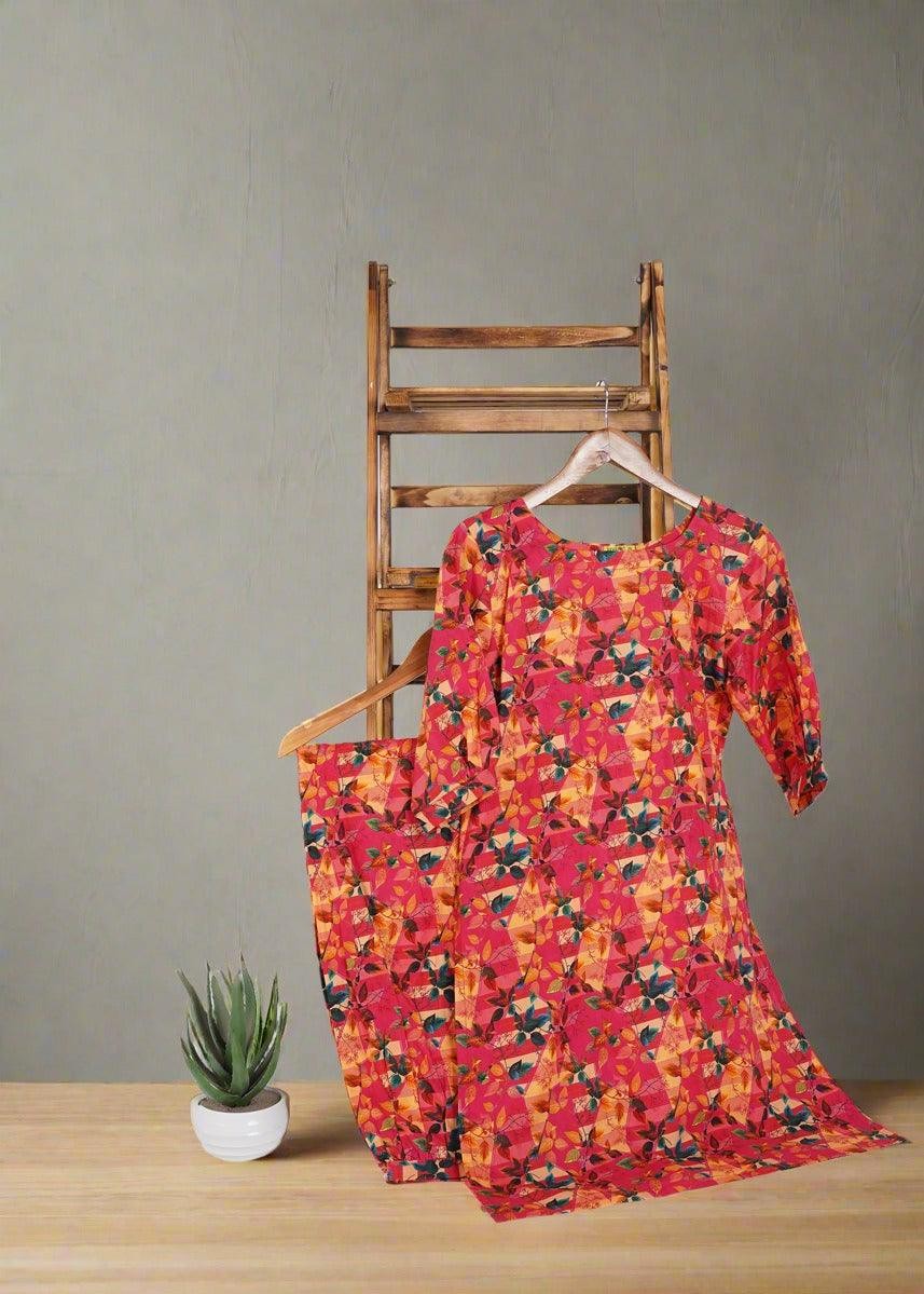 Akhrot Clothing Abstract Co Ord Women 2pcs