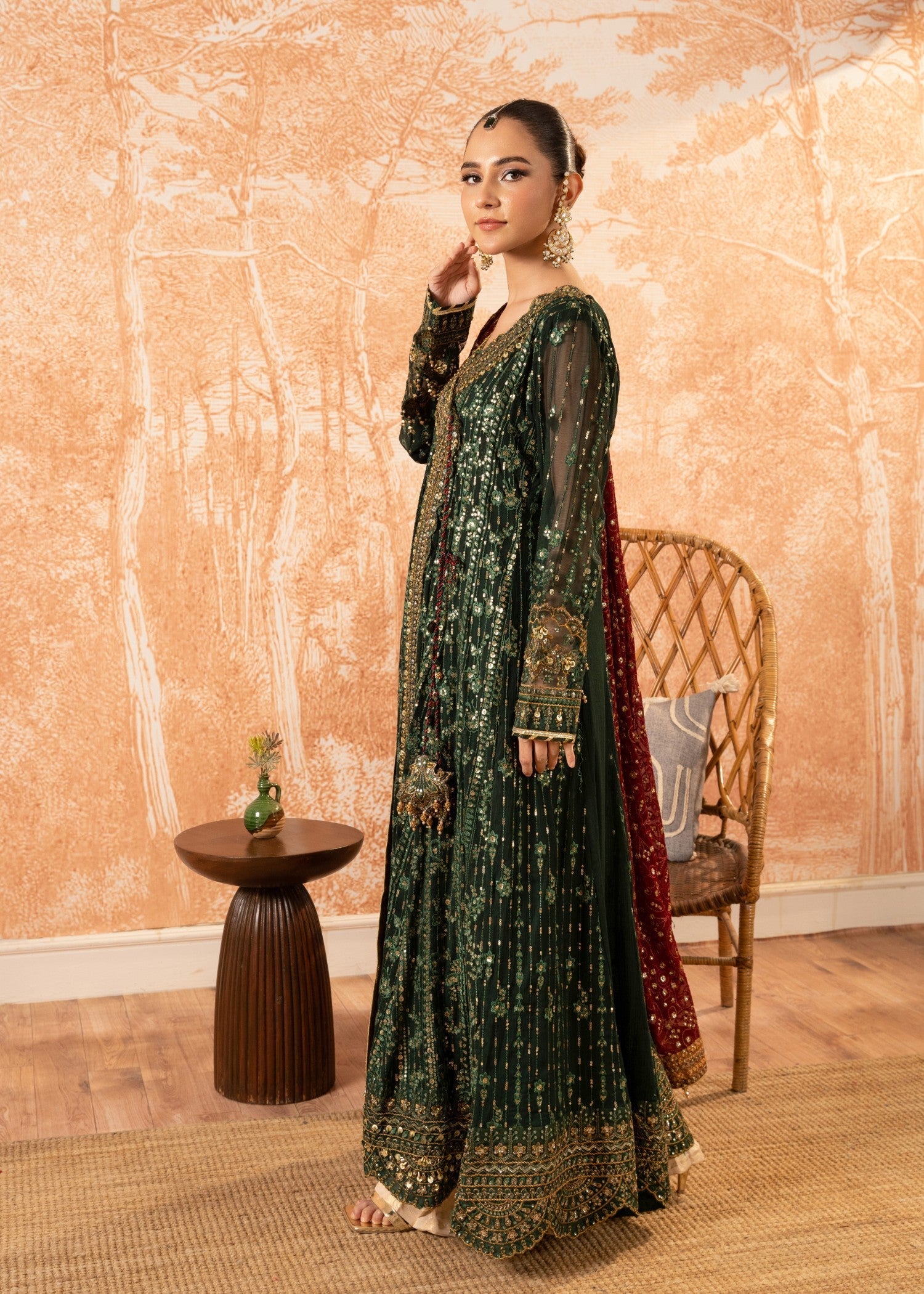 Malhaar Raabt 24 AL 3860 Bottle green Women 3pcs