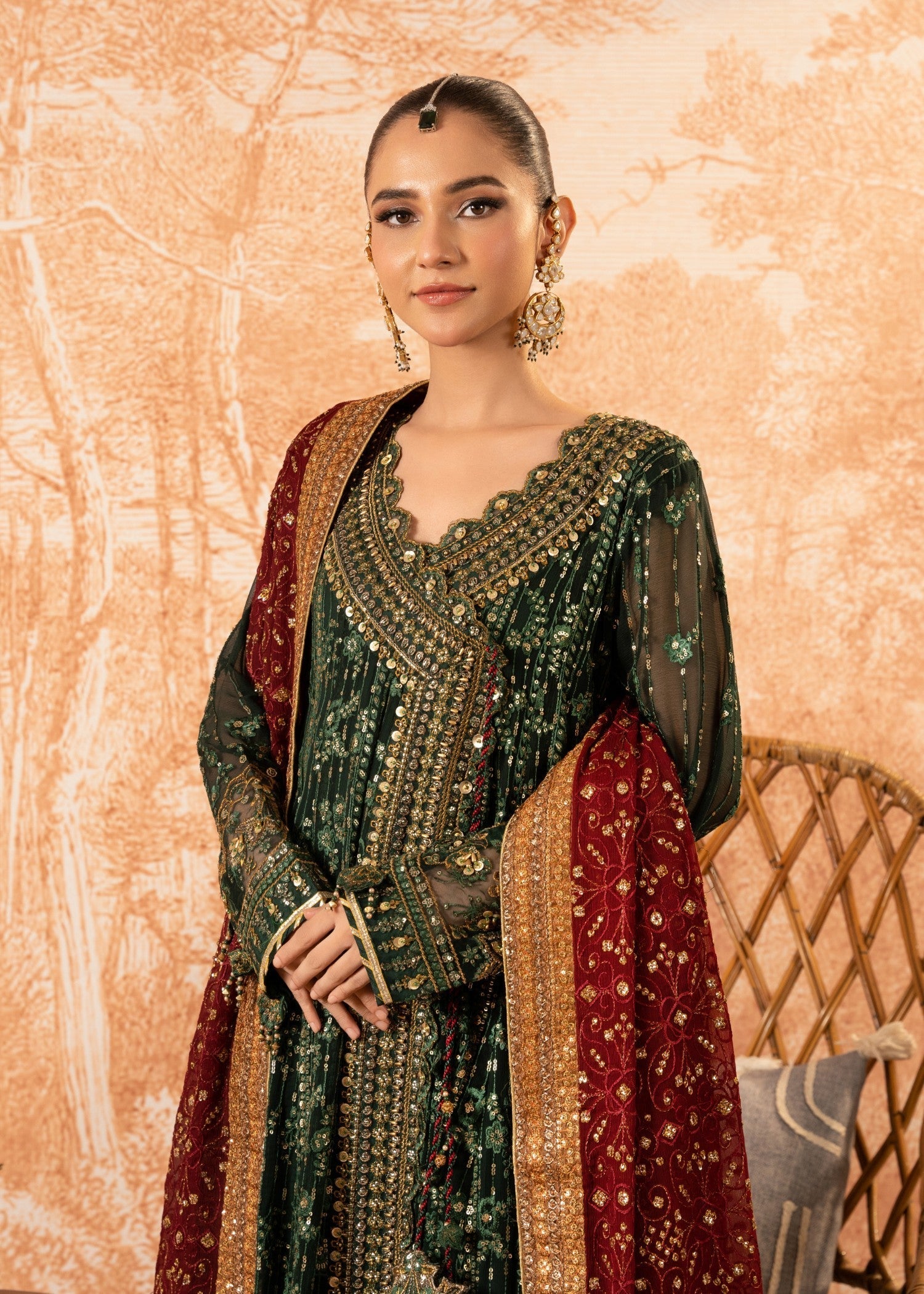 Malhaar Raabt 24 AL 3860 Bottle green Women 3pcs