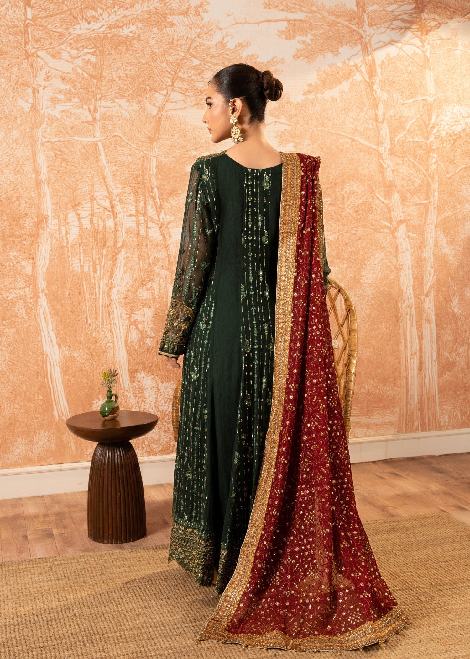 Malhaar Raabt 24 AL 3860 Bottle green Women 3pcs