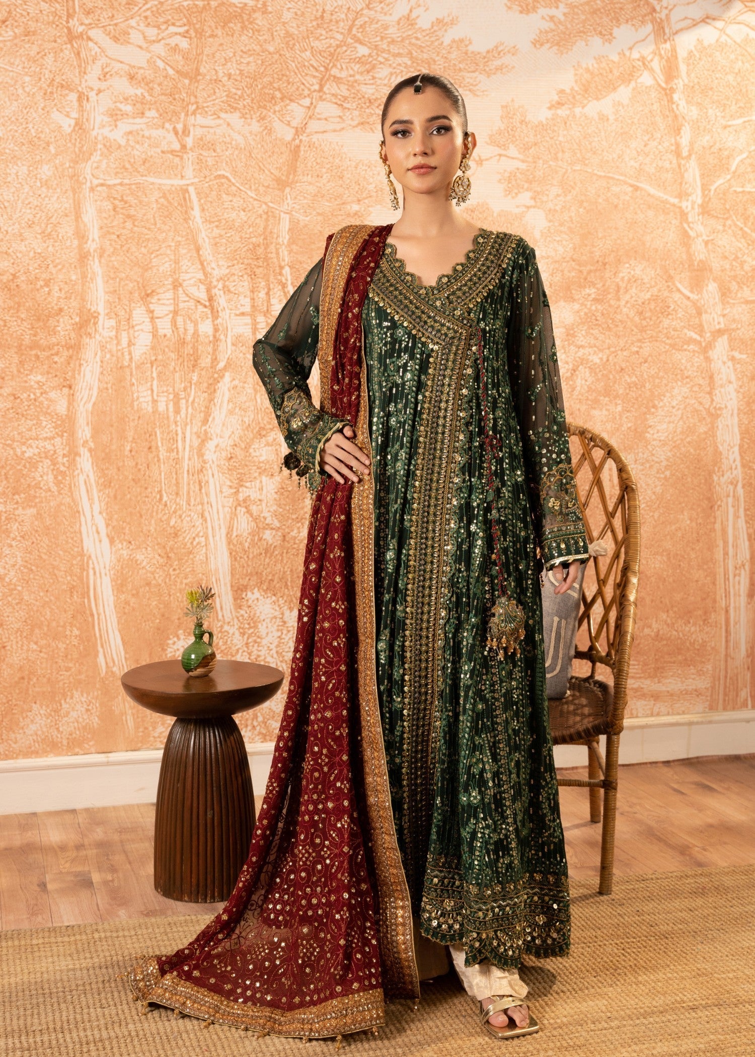 Malhaar Raabt 24 AL 3860 Bottle green Women 3pcs