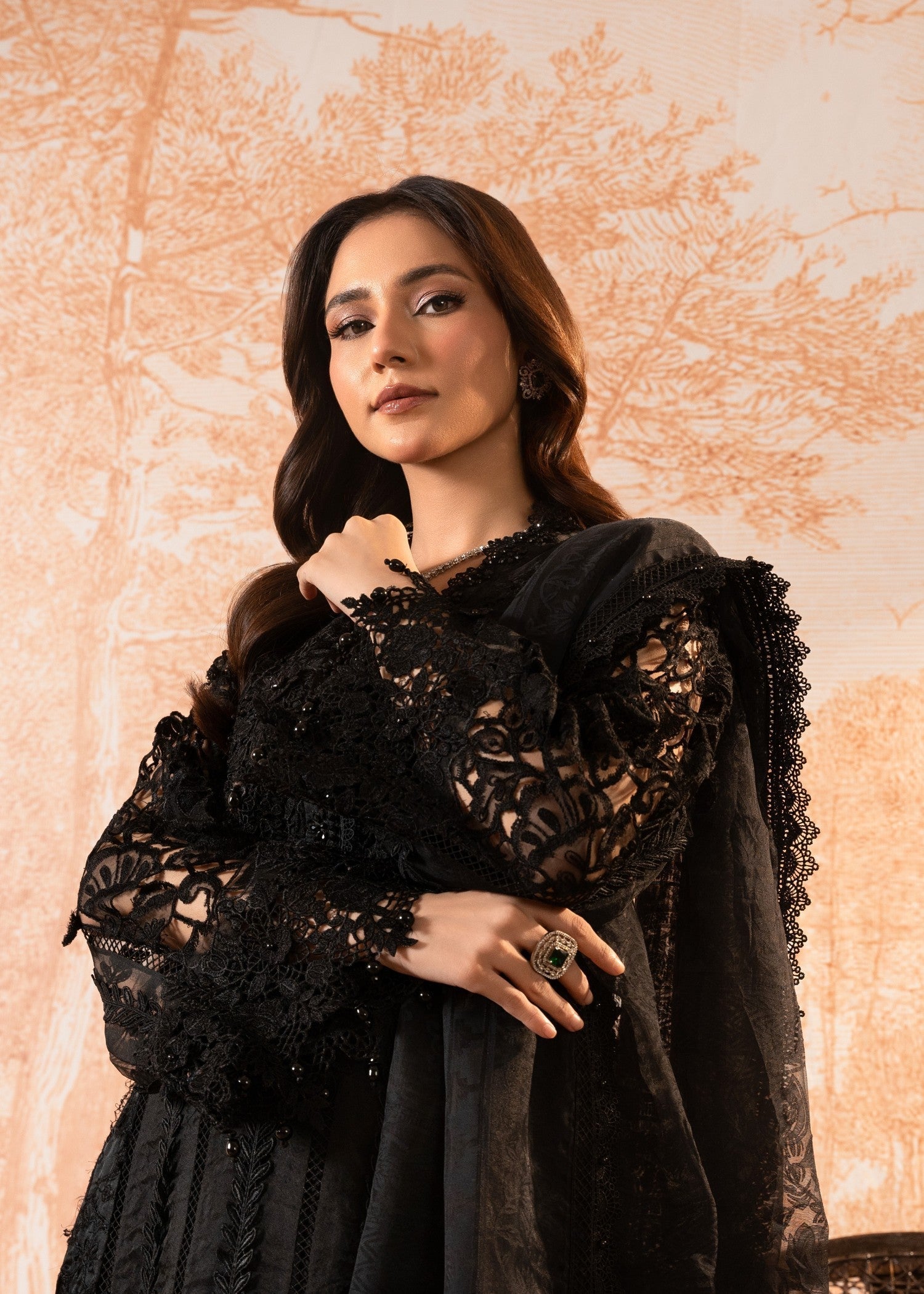 Malhaar Raabt 24 AL 3999 Black Women 3pcs