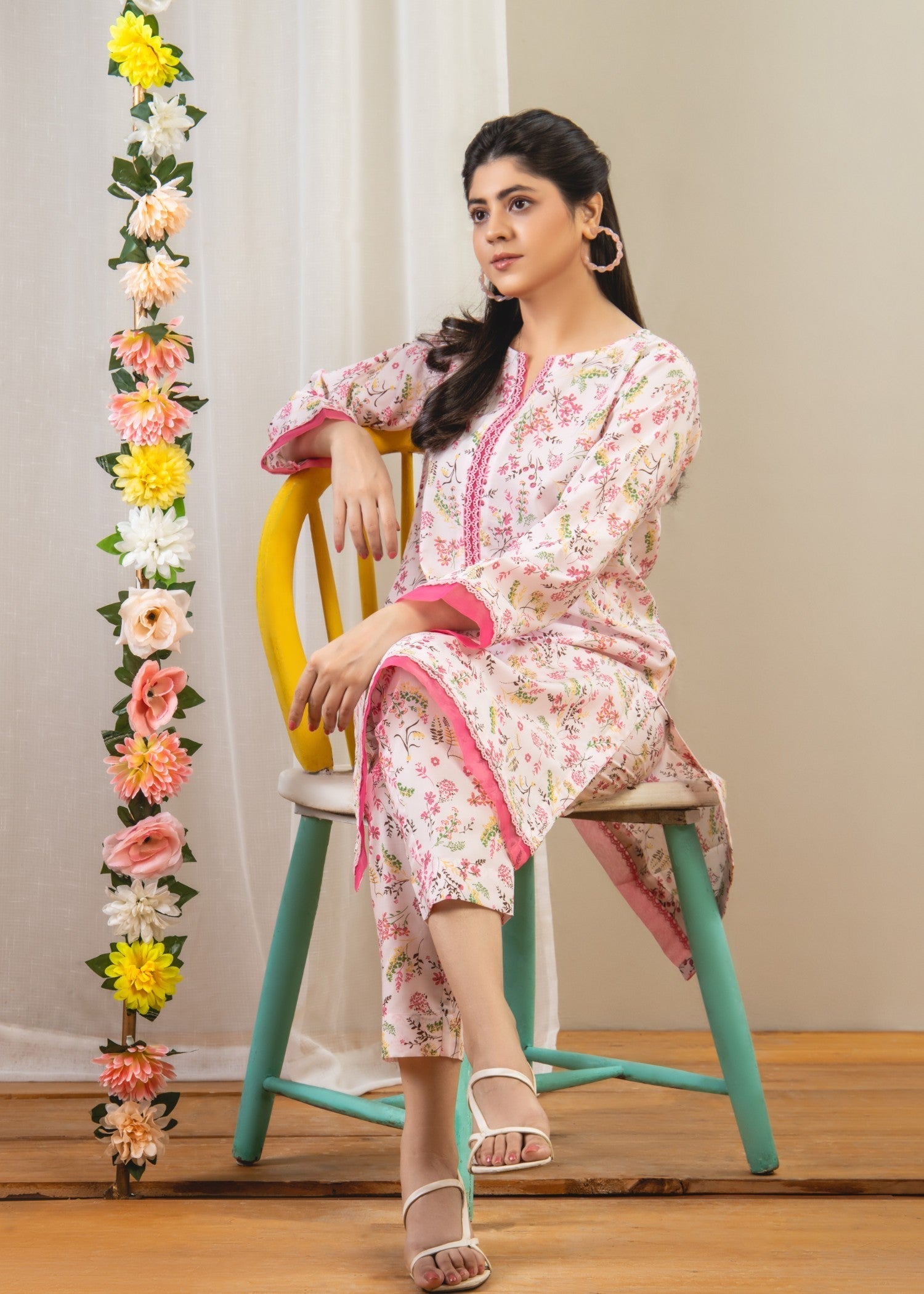 Ahlam By Safa Textile Floral Printed Co Ord Set Women 2pcs