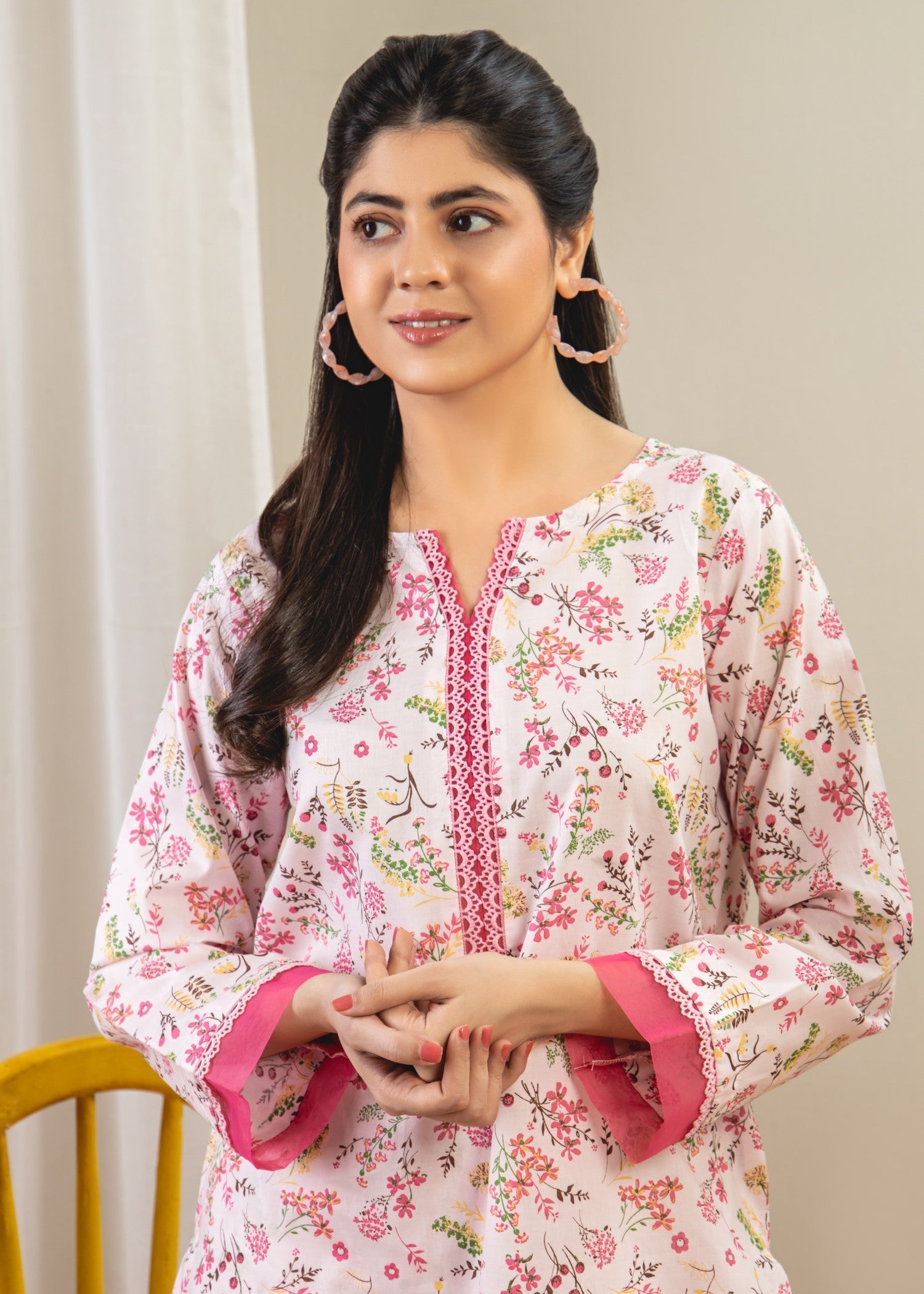 Ahlam By Safa Textile Floral Printed Co Ord Set Women 2pcs