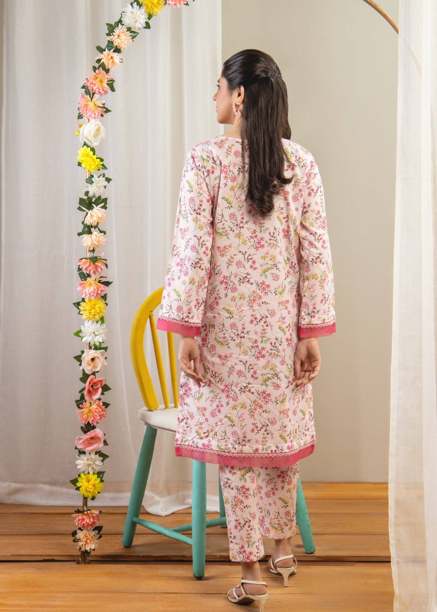 Ahlam By Safa Textile Floral Printed Co Ord Set Women 2pcs