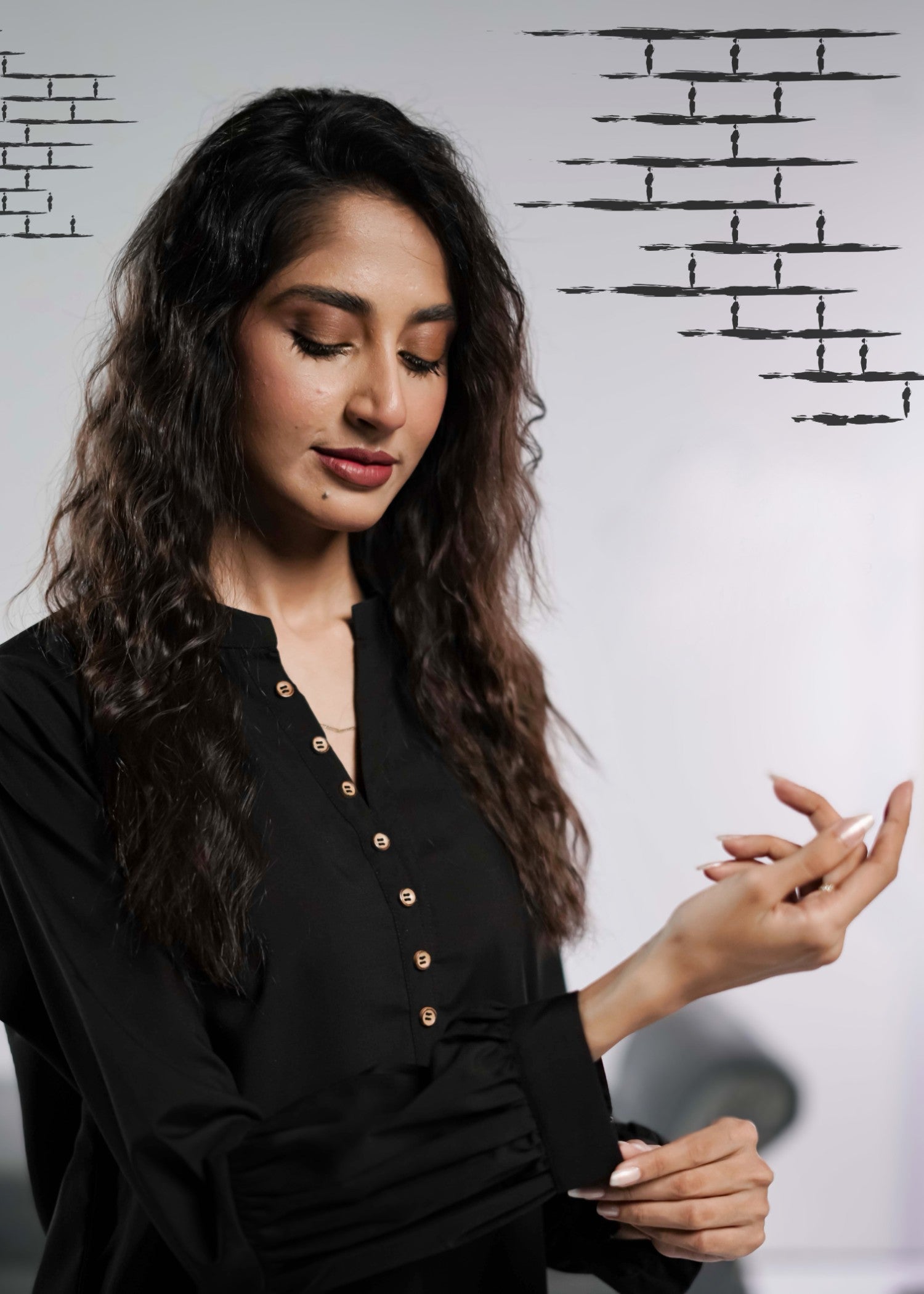 Ahlam By Safa Textile Noir Women 2pcs