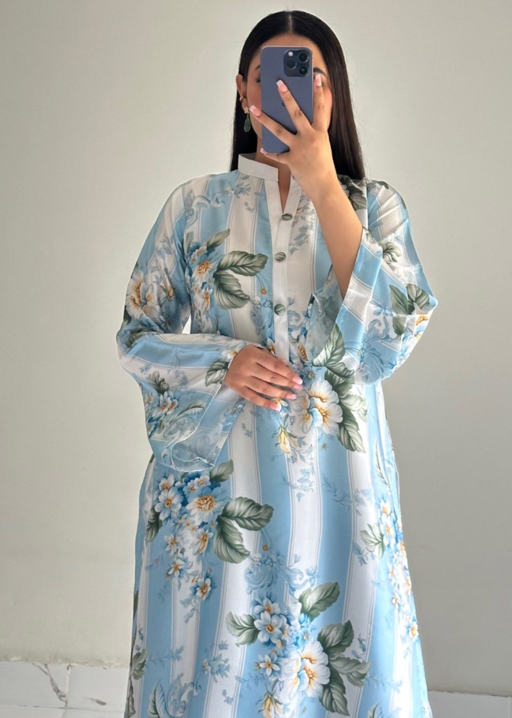 Ayesha B silk green flower Women 2pcs