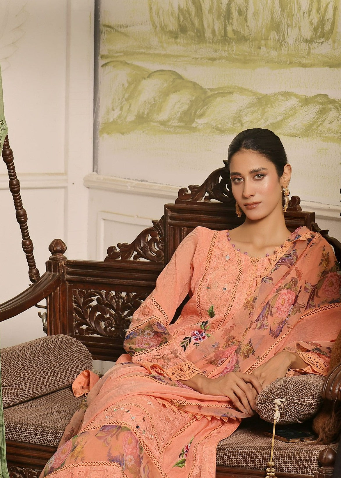 Ayesha Closet Firdaus Peach Women 3pcs