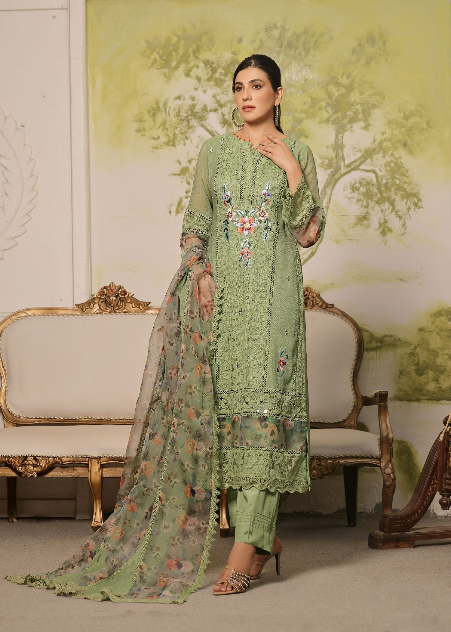 Ayesha Closet Firdaus Green Women 3pcs