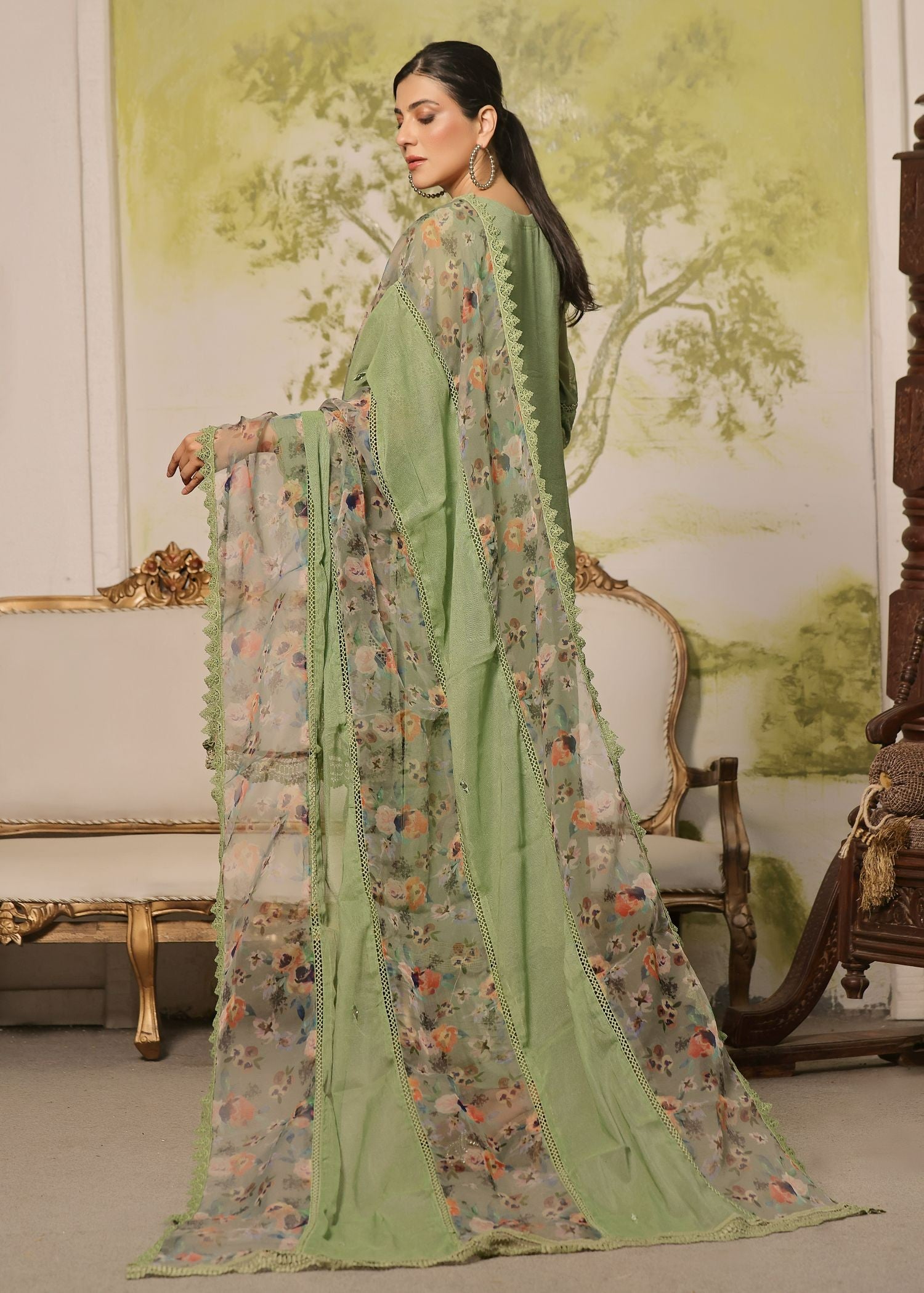 Ayesha Closet Firdaus Green Women 3pcs