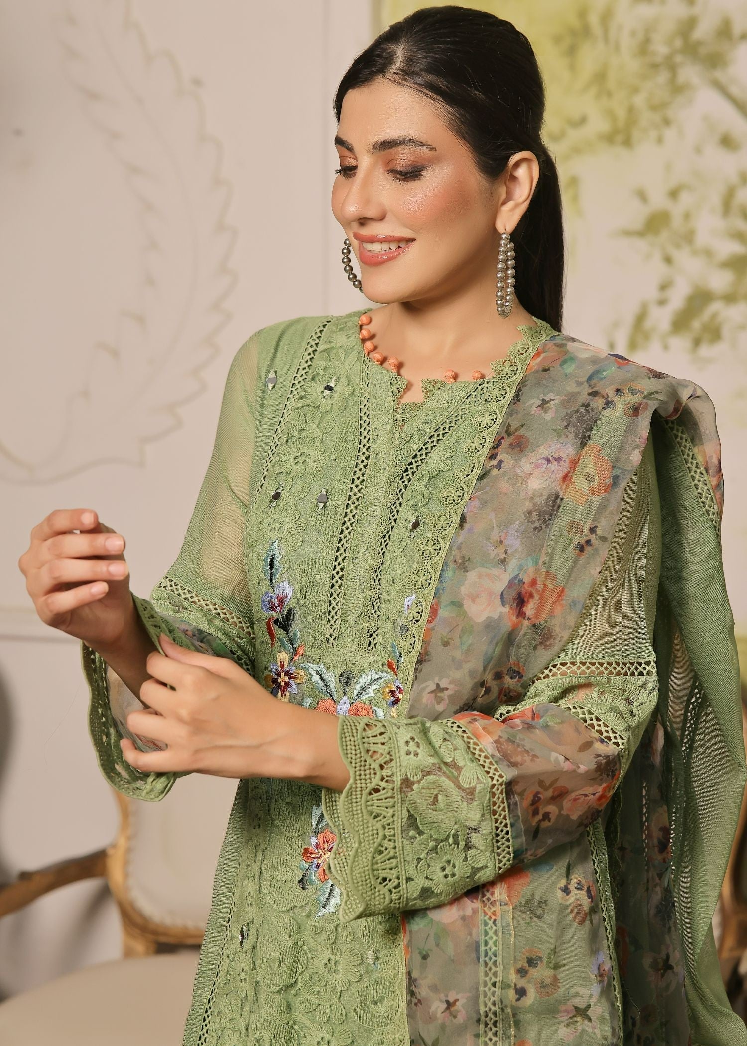 Ayesha Closet Firdaus Green Women 3pcs