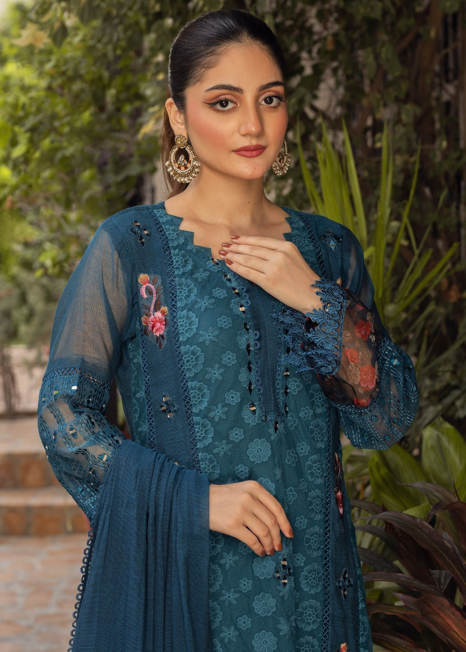 Ayesha Closet Shameem Teal Women 3pcs