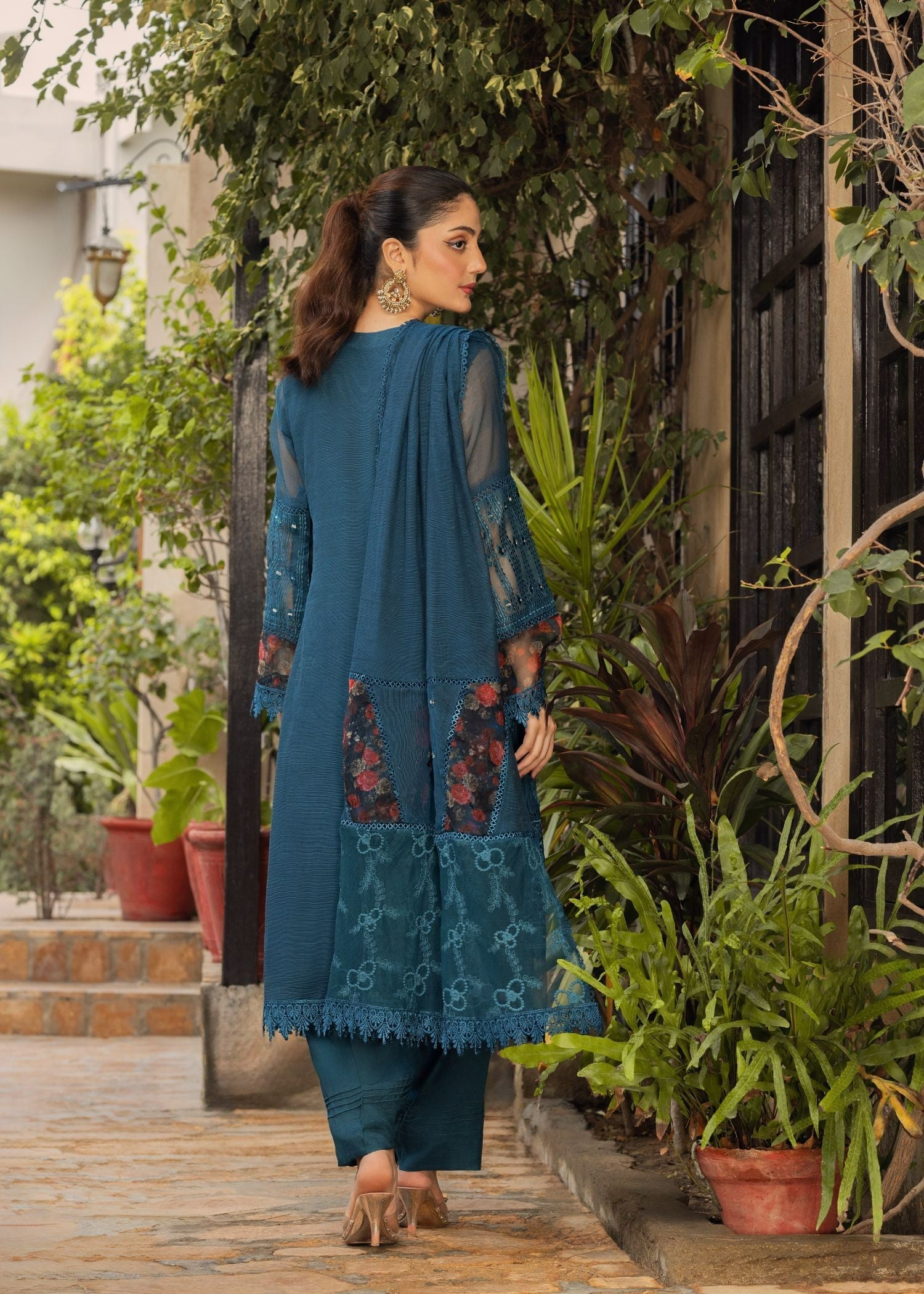 Ayesha Closet Shameem Teal Women 3pcs