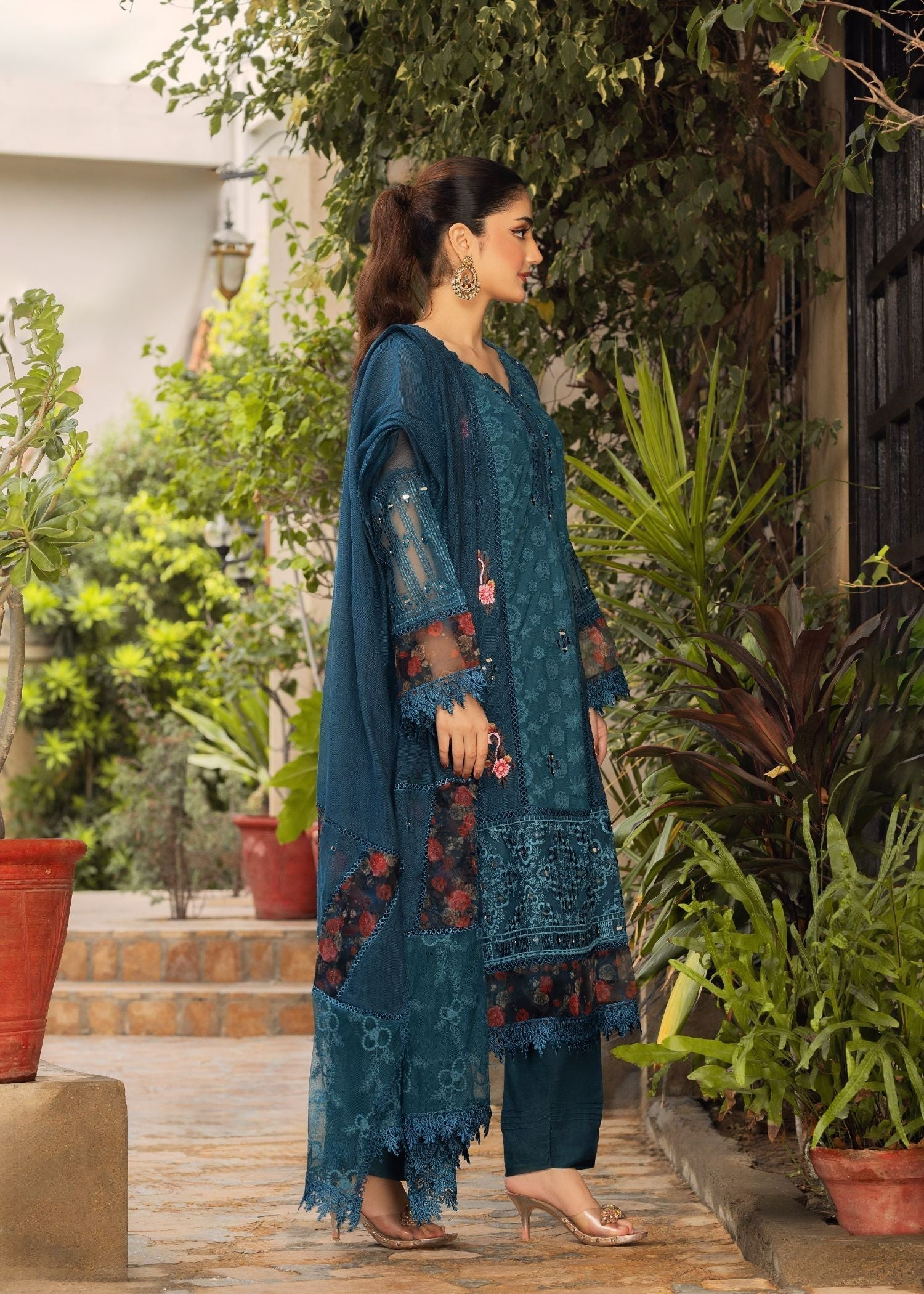 Ayesha Closet Shameem Teal Women 3pcs