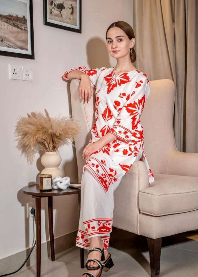 B.K Clothings Sara Print Women 2pcs