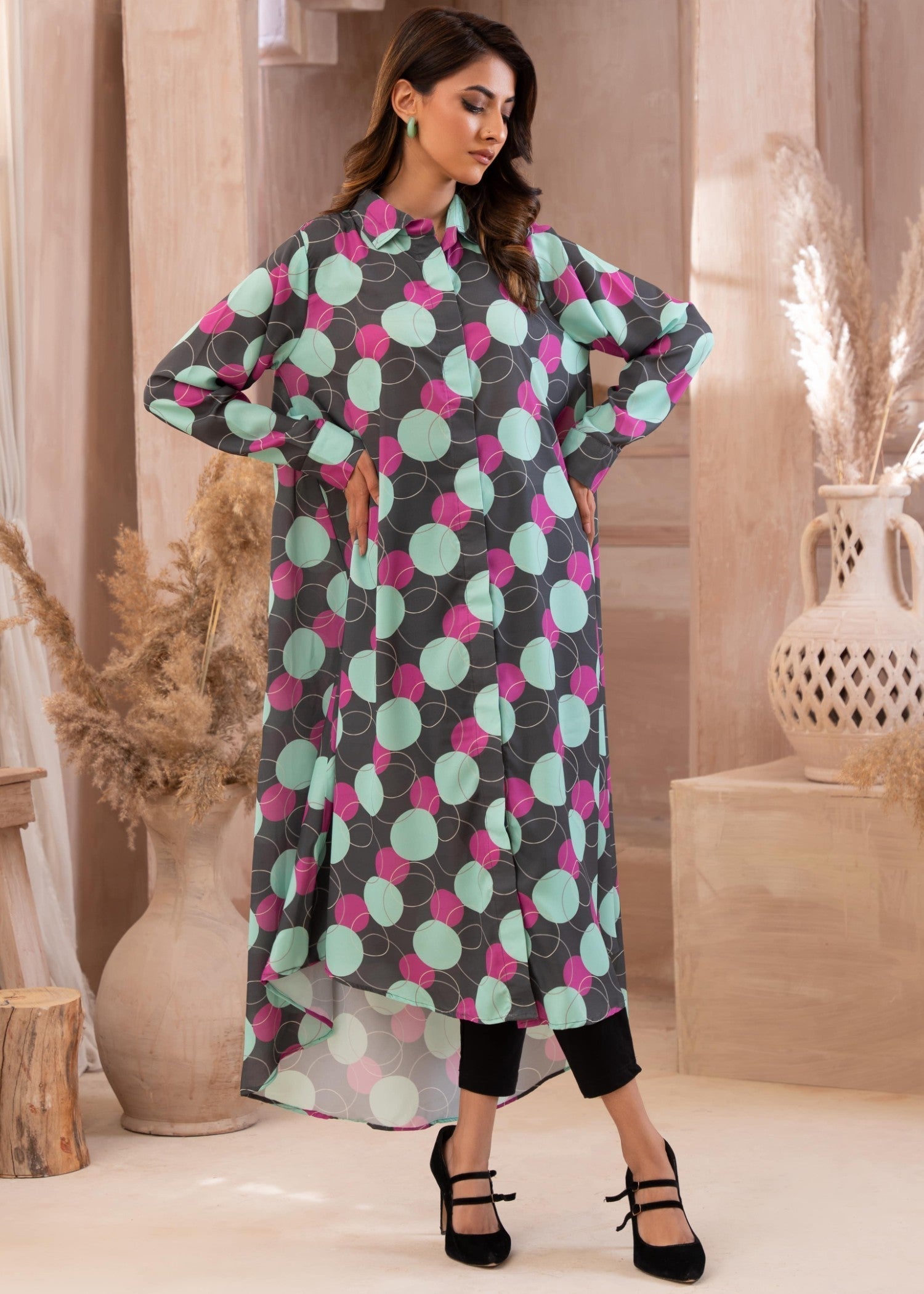 AYLA STUDIO Printed essential G 007 Bubbles Women 1pcs