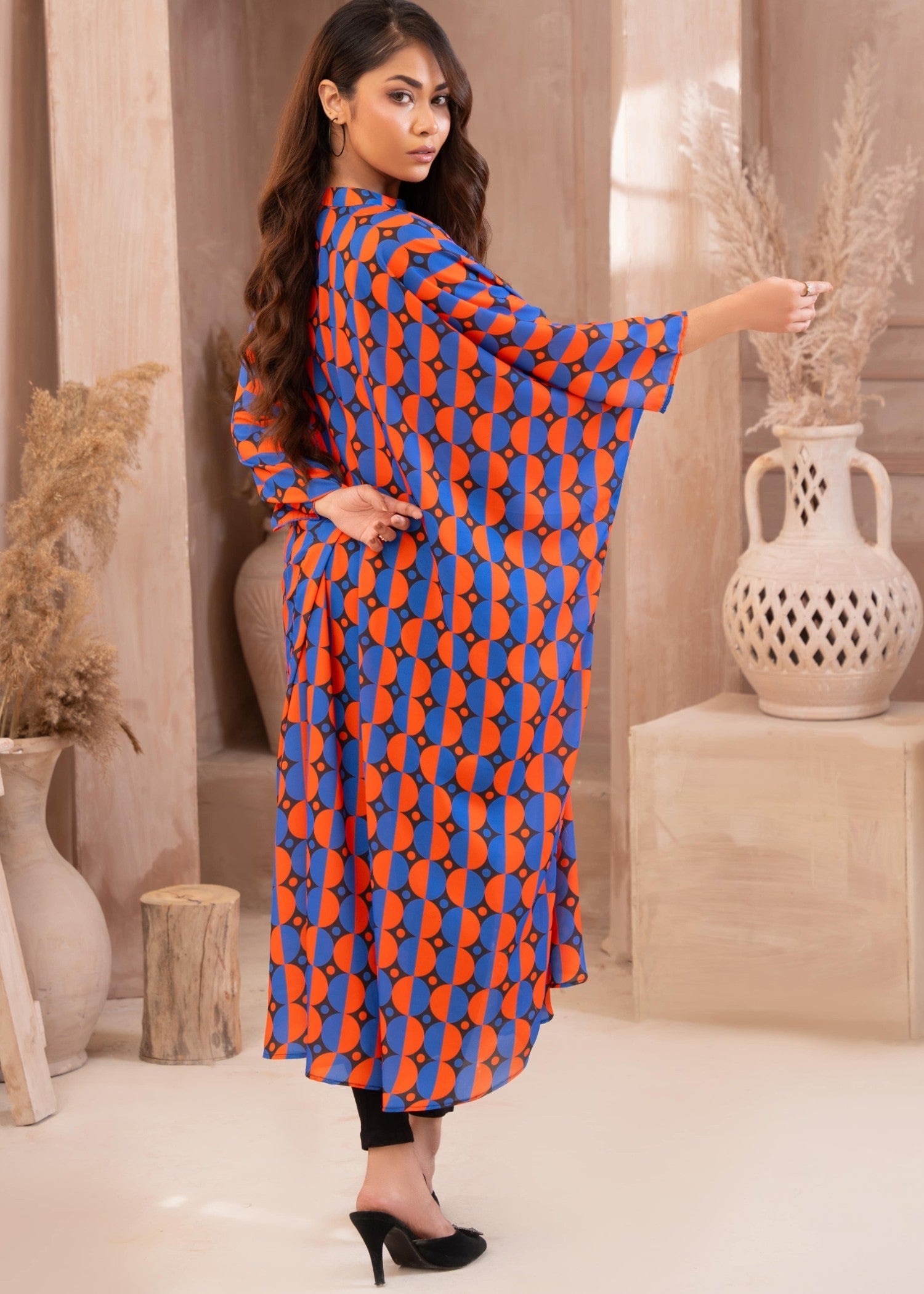 AYLA STUDIO Pret Printed Georgette Kurti Suit G 005 Kaleidoscope Women 1pcs