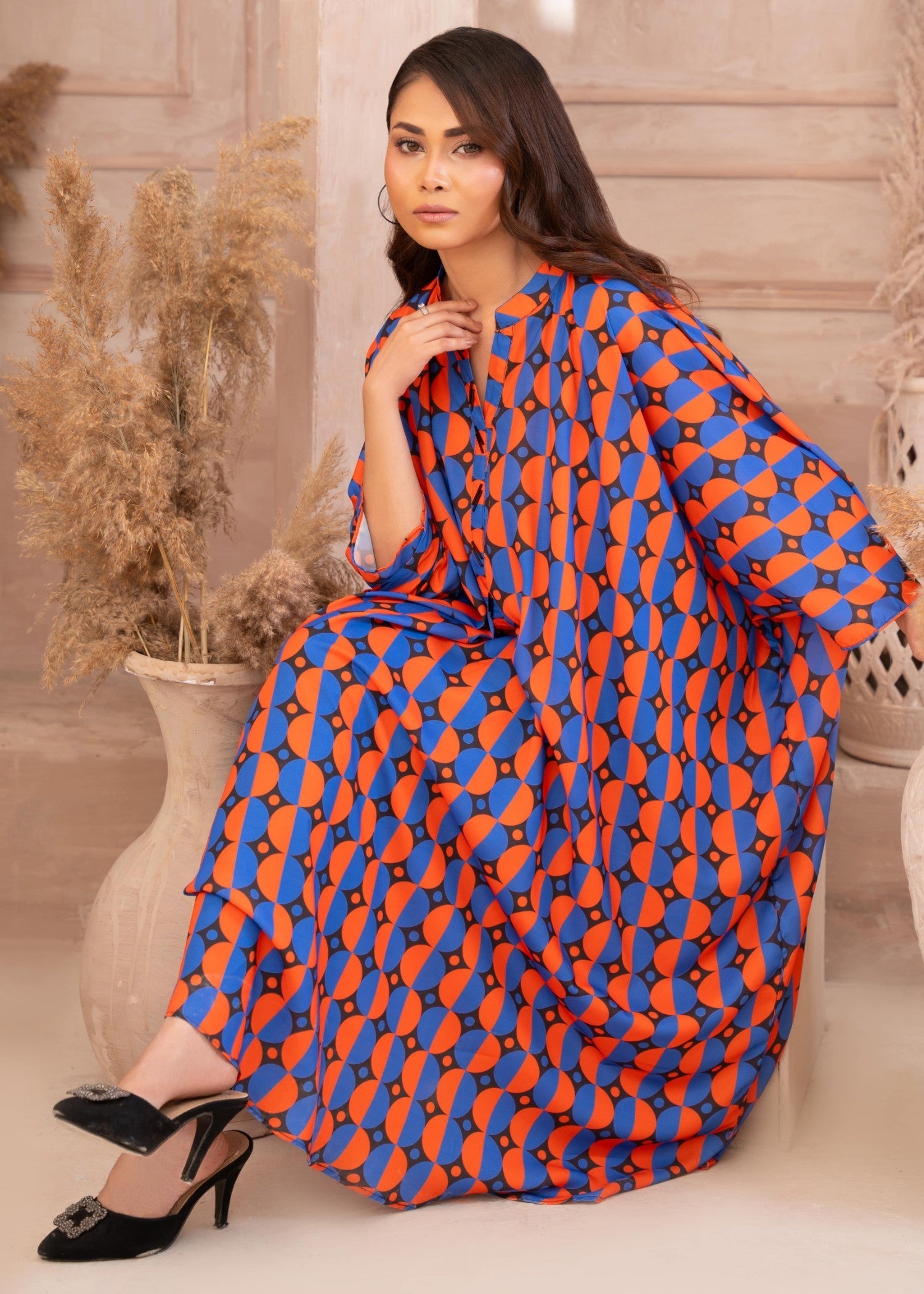 AYLA STUDIO Pret Printed Georgette Kurti Suit G 005 Kaleidoscope Women 1pcs