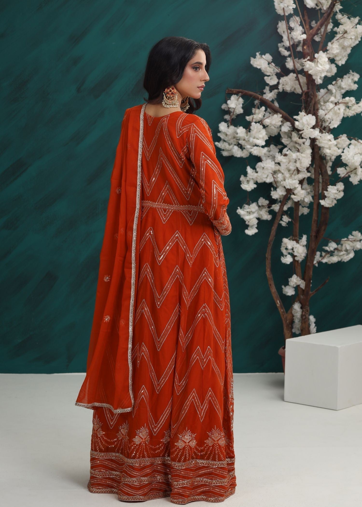 Al Burhan Apparel Mashaal Rust Women 3pcs