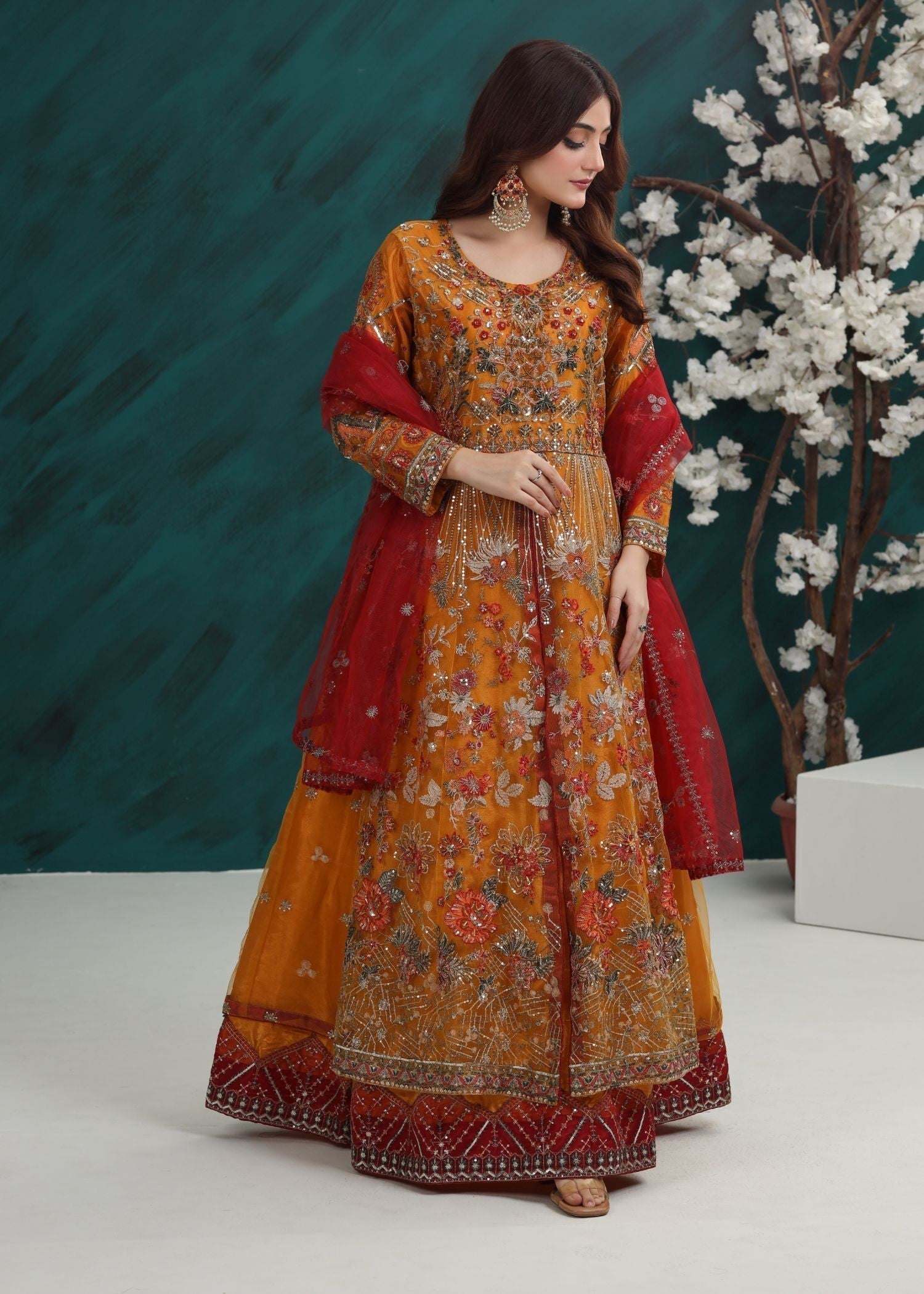 Al Burhan Apparel Suroor Mustard Women 3pcs