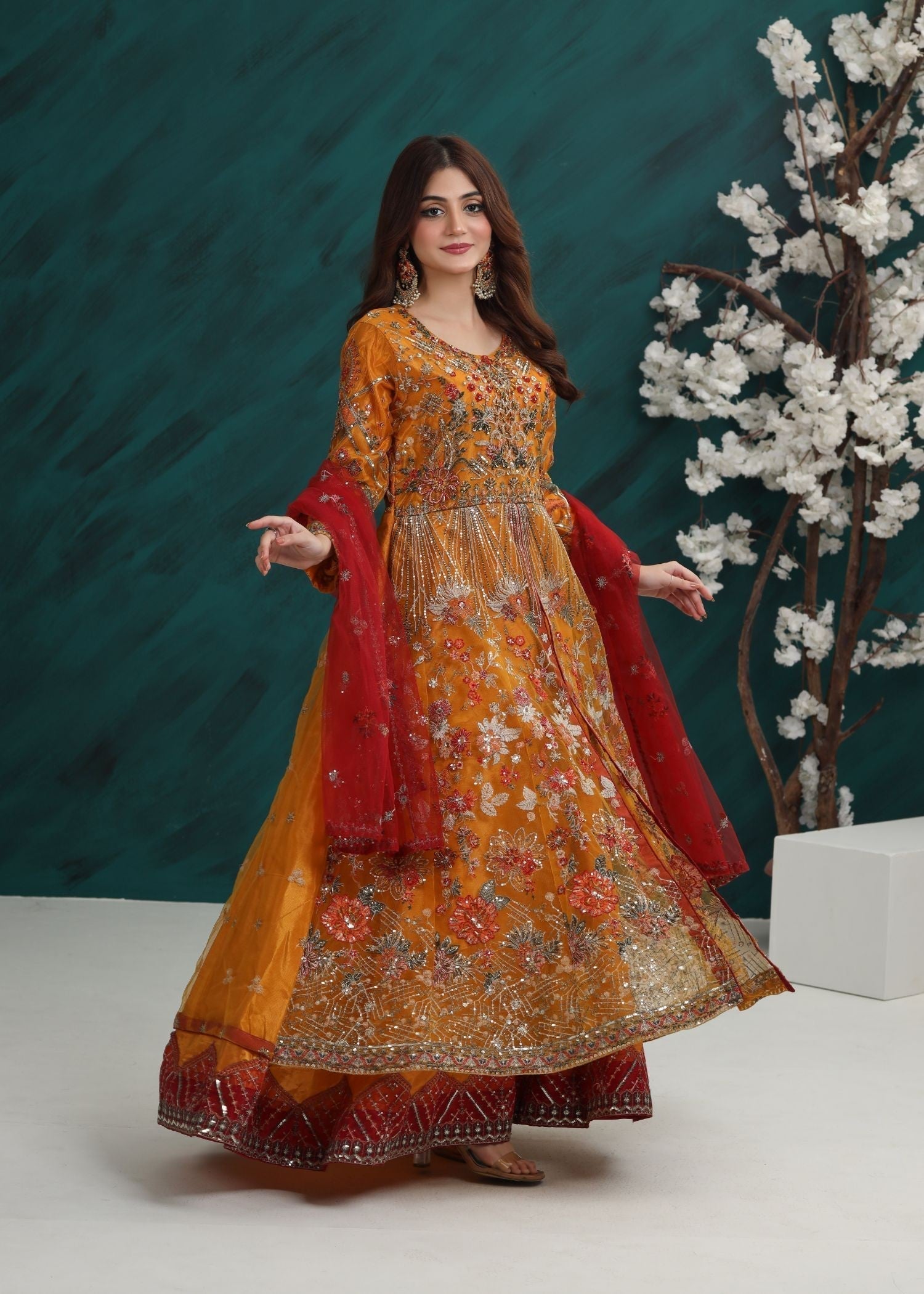 Al Burhan Apparel Suroor Mustard Women 3pcs