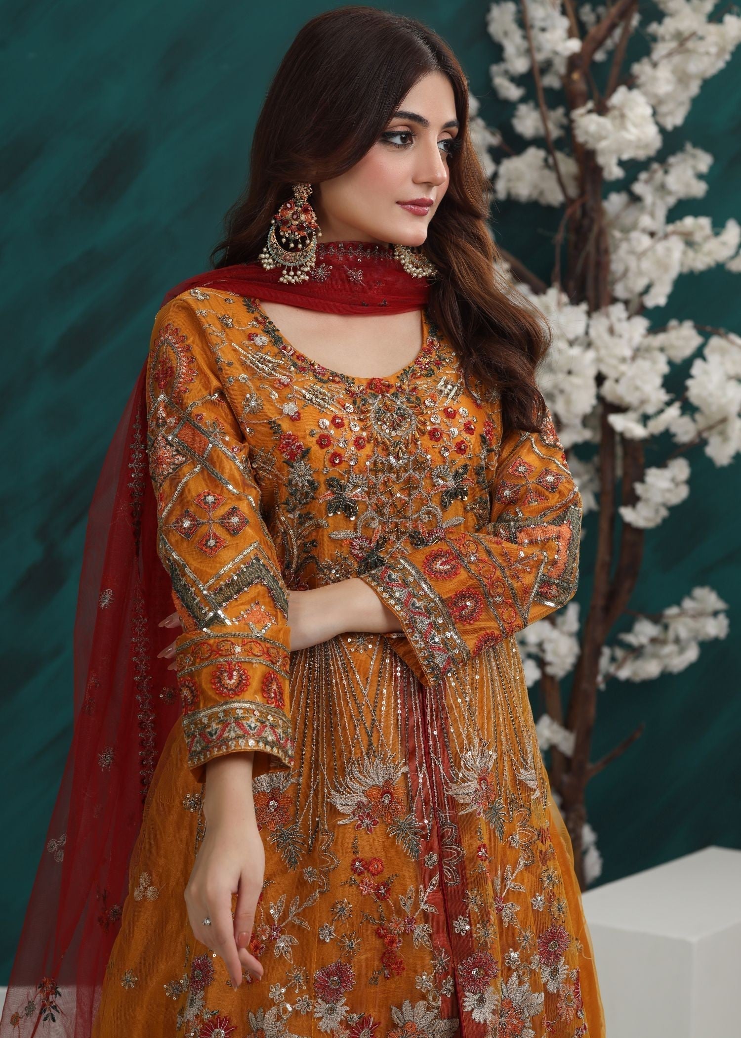 Al Burhan Apparel Suroor Mustard Women 3pcs