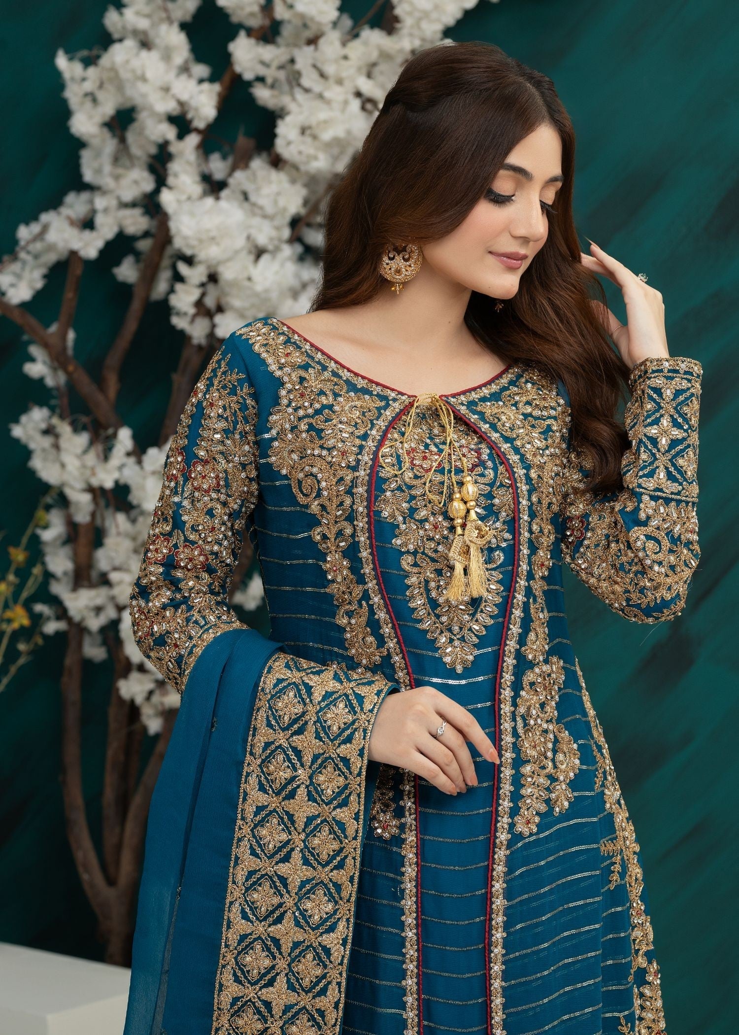 Al Burhan Apparel Maahi Sapphire Blue Women 3pcs