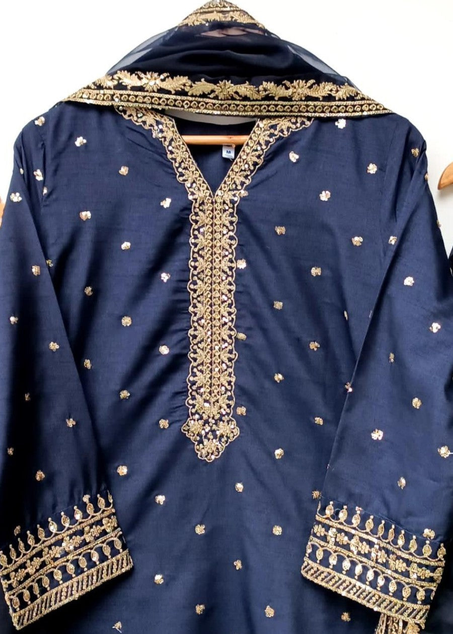 Lubana Store Preet Navy Women 3pcs