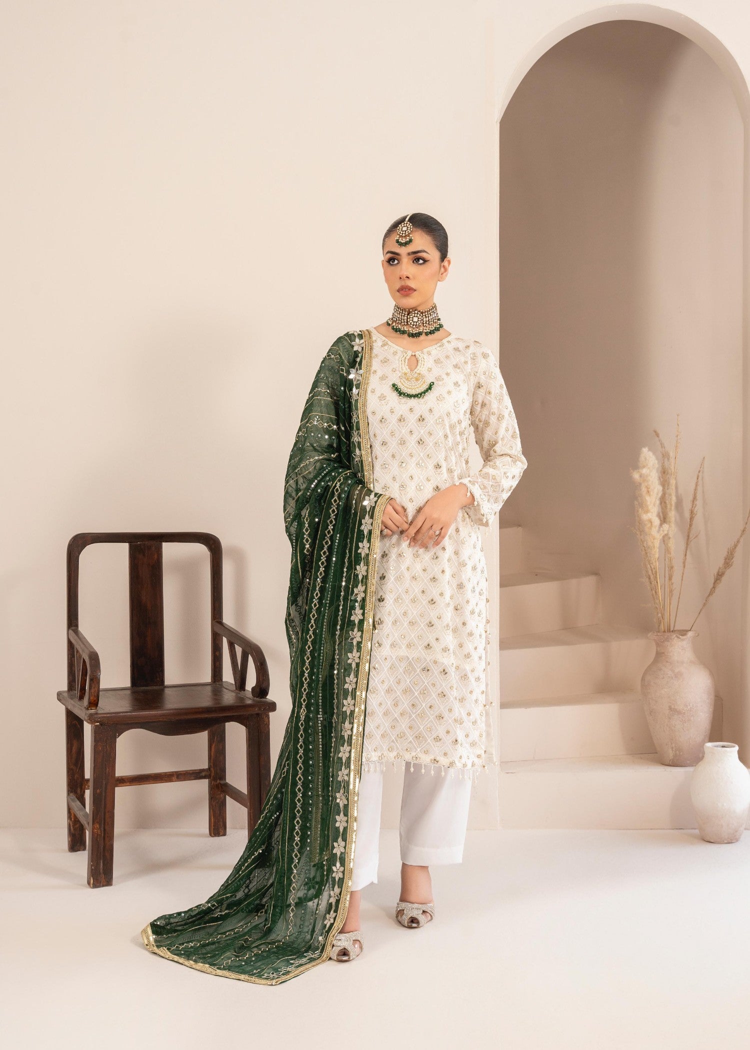 Rangoon Clothing Mahrunisa Green Women 3pcs