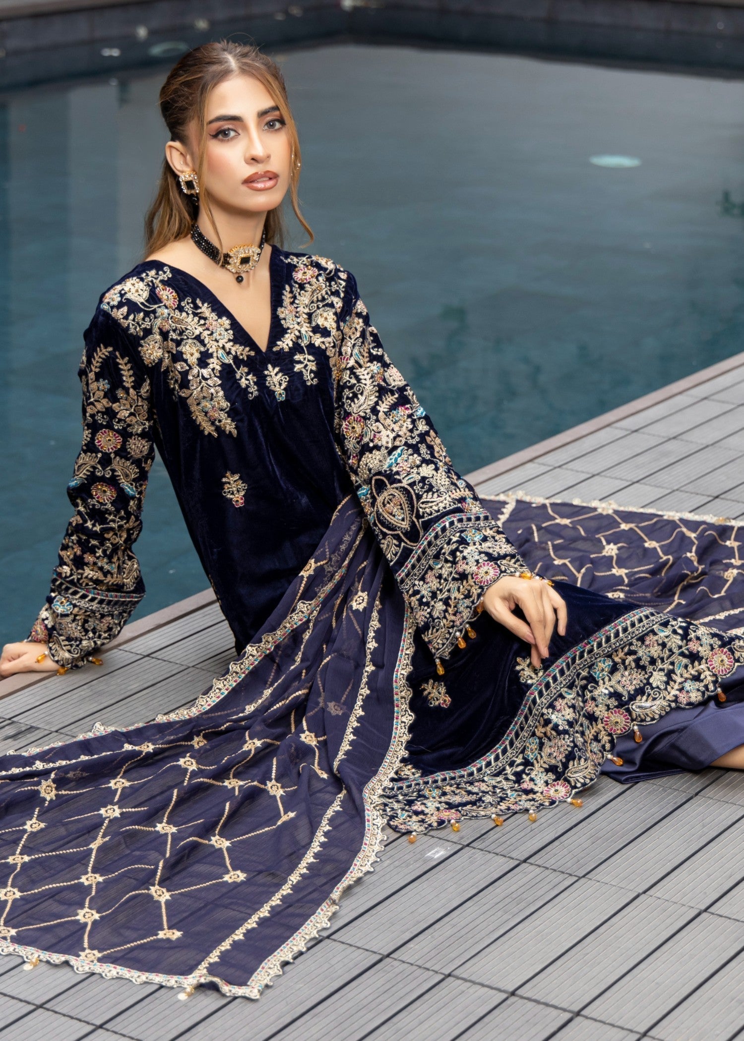 Polawn PD 24 906 VELVINA FORMAL PRET VELVET COLLECTION Women 3pcs