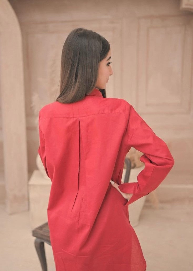 Zauk Reddish Maroon Two Piece Dress Women 2pcs