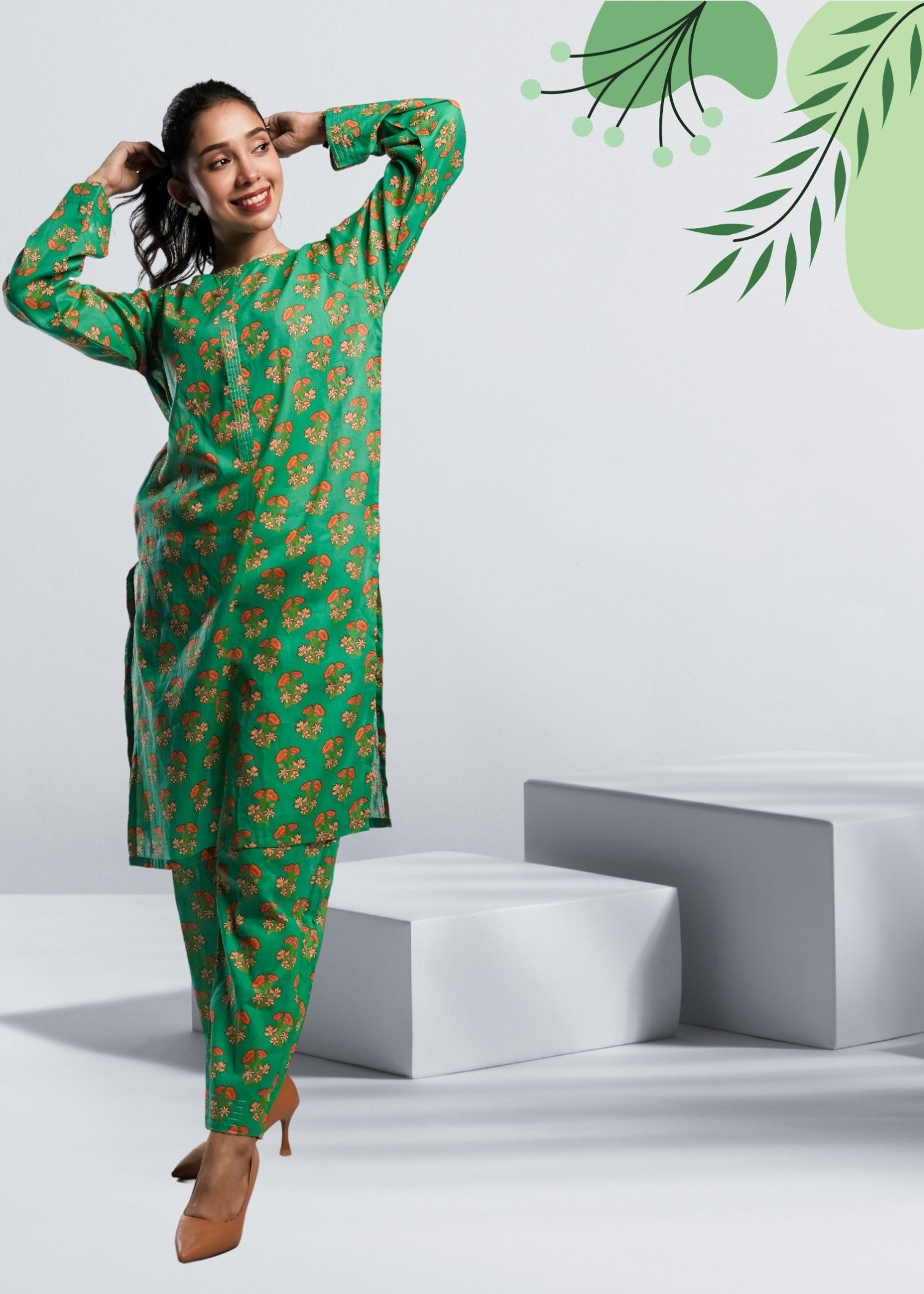 Ahlam By Safa Textile Allover Co ord Set Women 2pcs