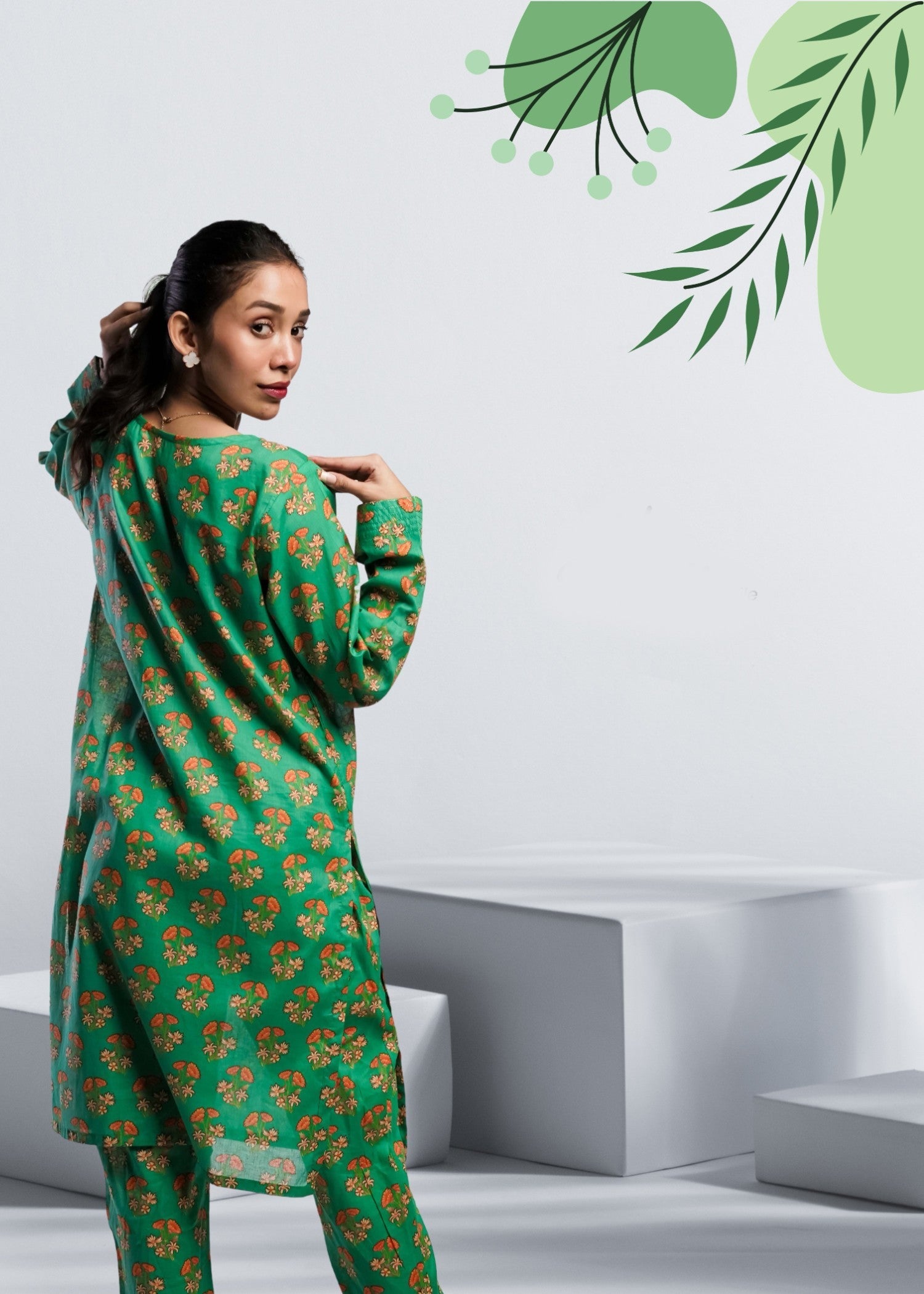 Ahlam By Safa Textile Allover Co ord Set Women 2pcs