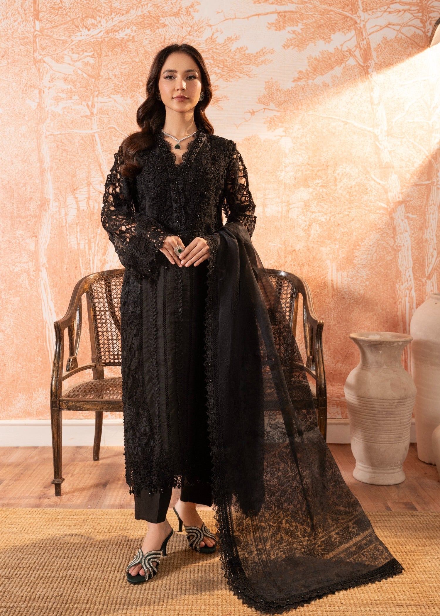 Malhaar Raabt 24 AL 3999 Black Women 3pcs