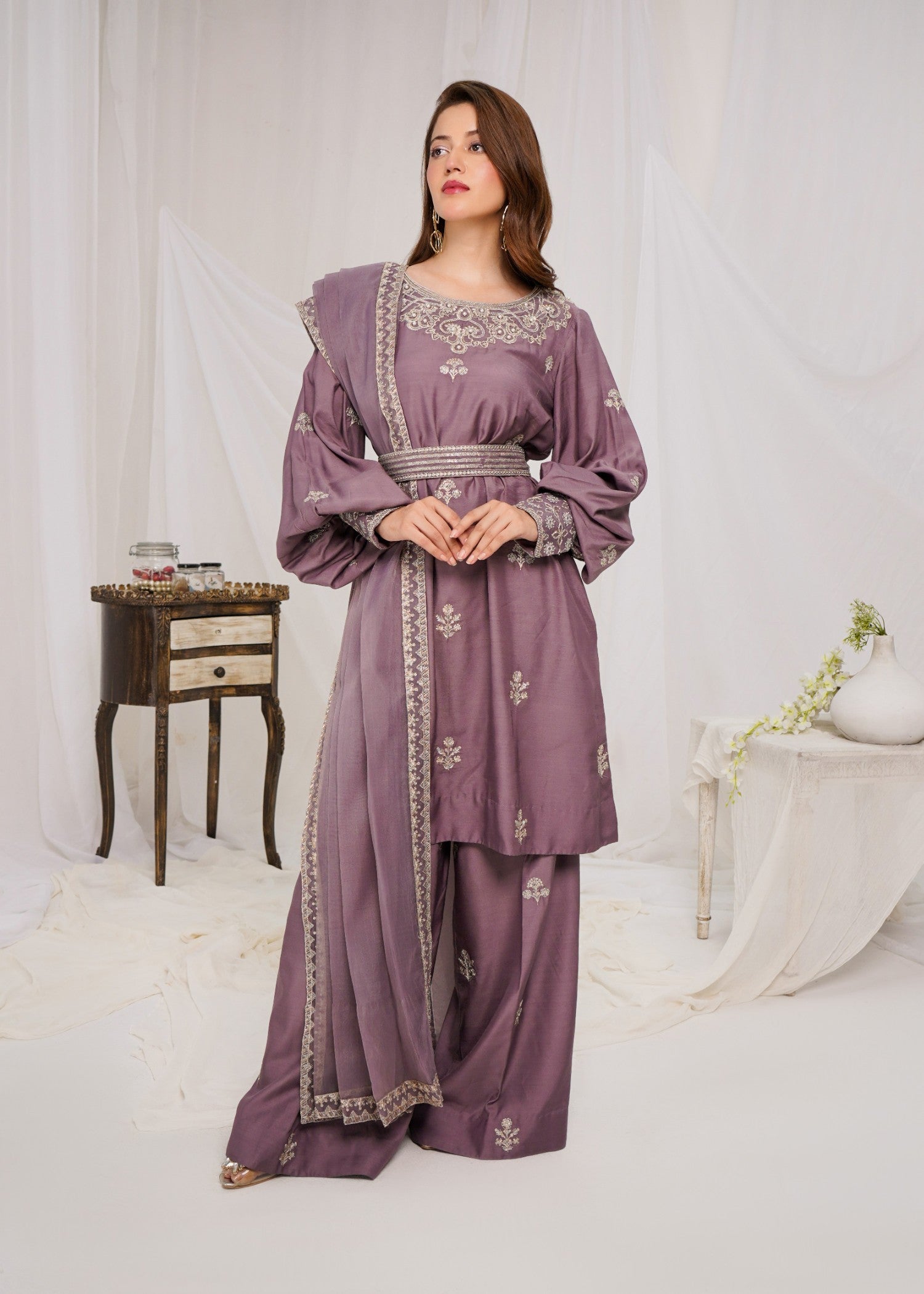 Meem Designs DARK PURPLE (Viscose) Women 3pcs